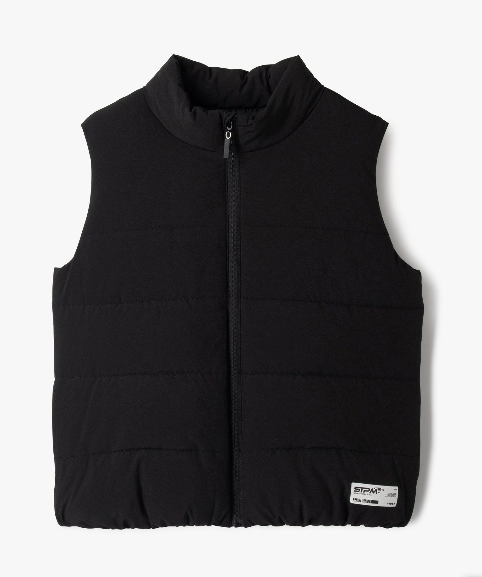 doudoune sans manches a col montant garcon noir