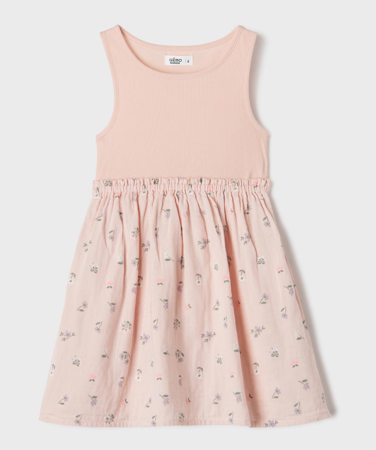 robe en coton avec haut debardeur fille multicolore