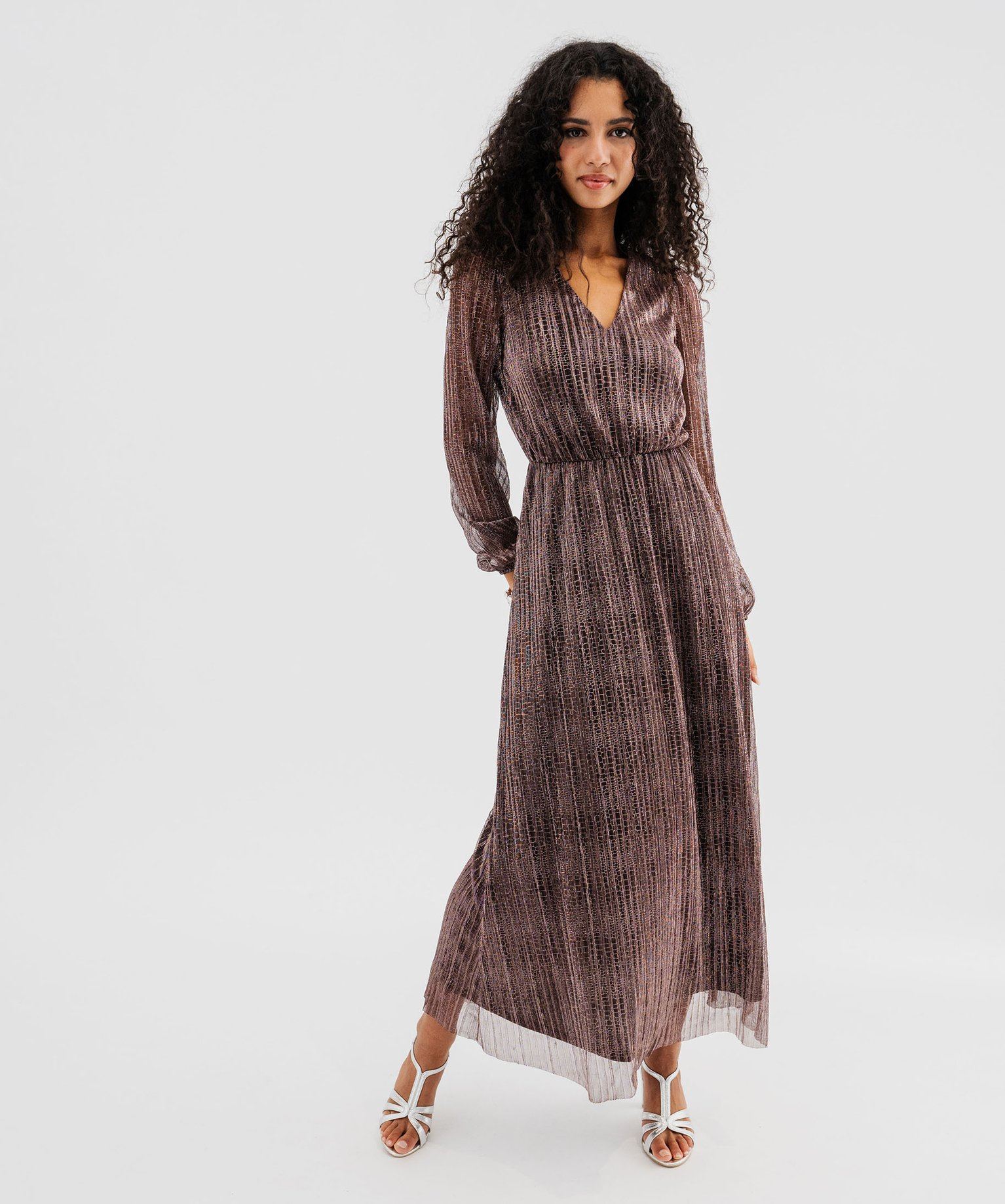 Gemo Robe ImprimÃ©e Manche Longue Manches Longues Robe Gemo Femme