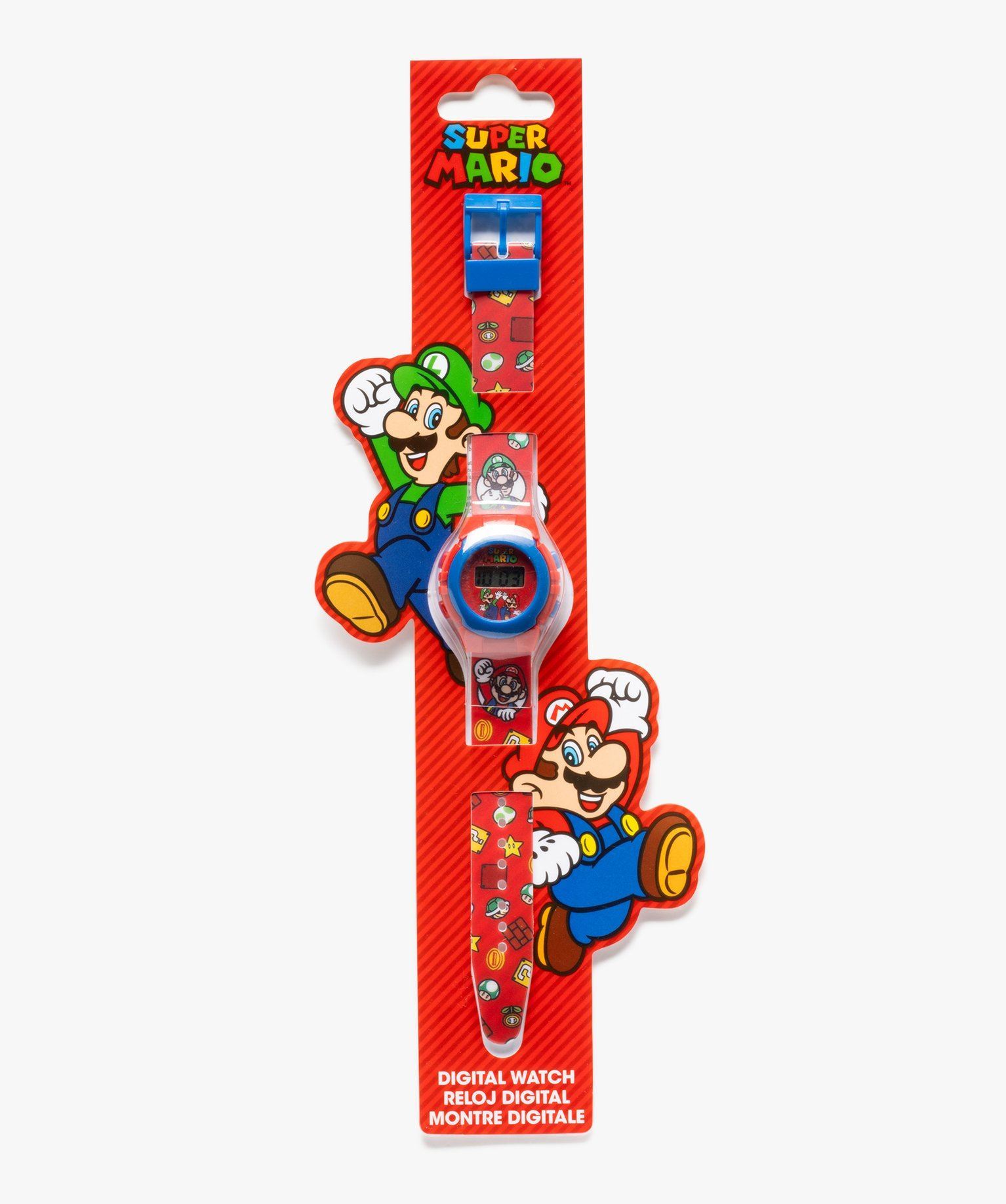 montre digitale enfant motif mario - super mario rouge standard