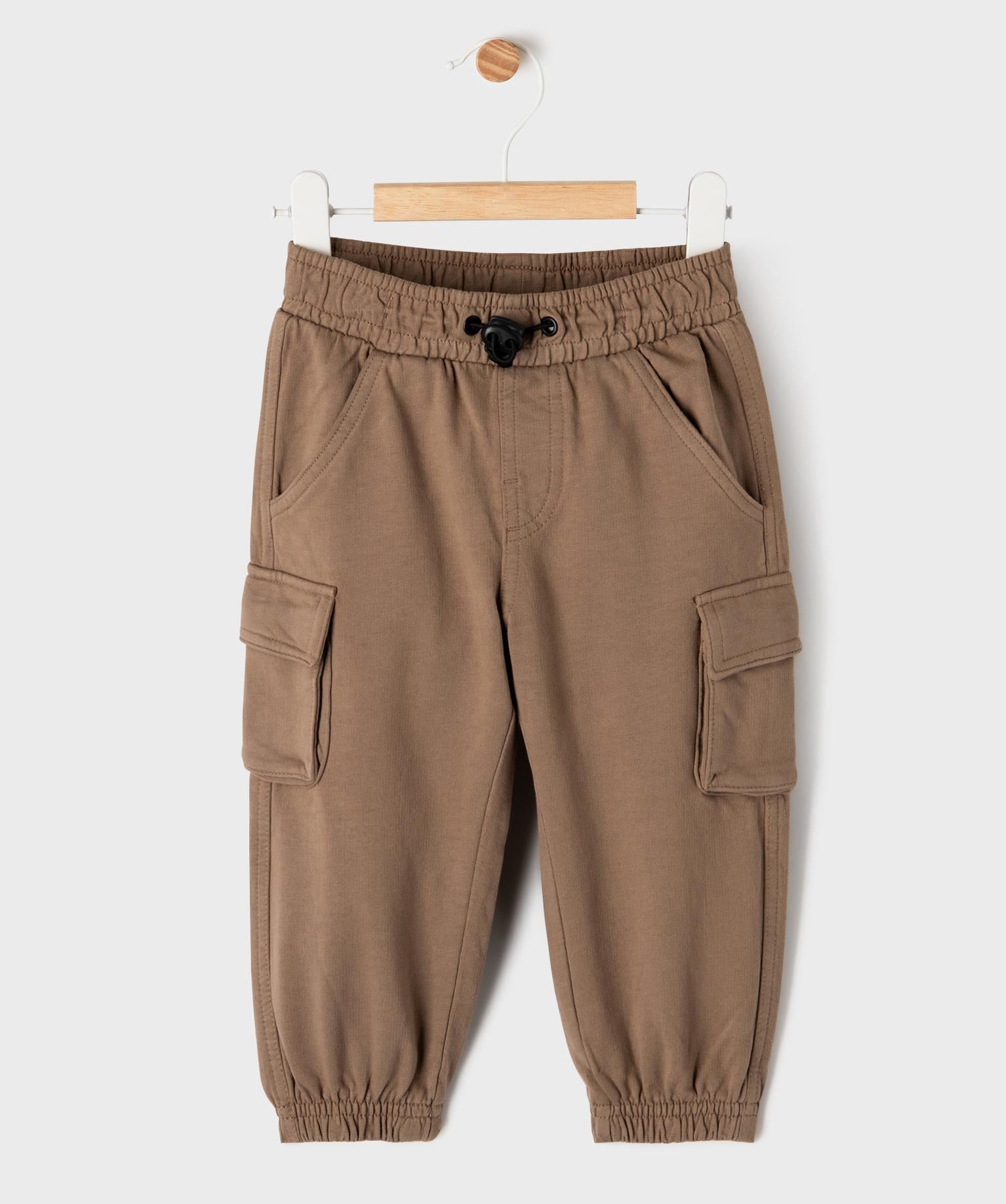 pantalon de jogging cargo en maille coloris unique bebe garcon marron standard