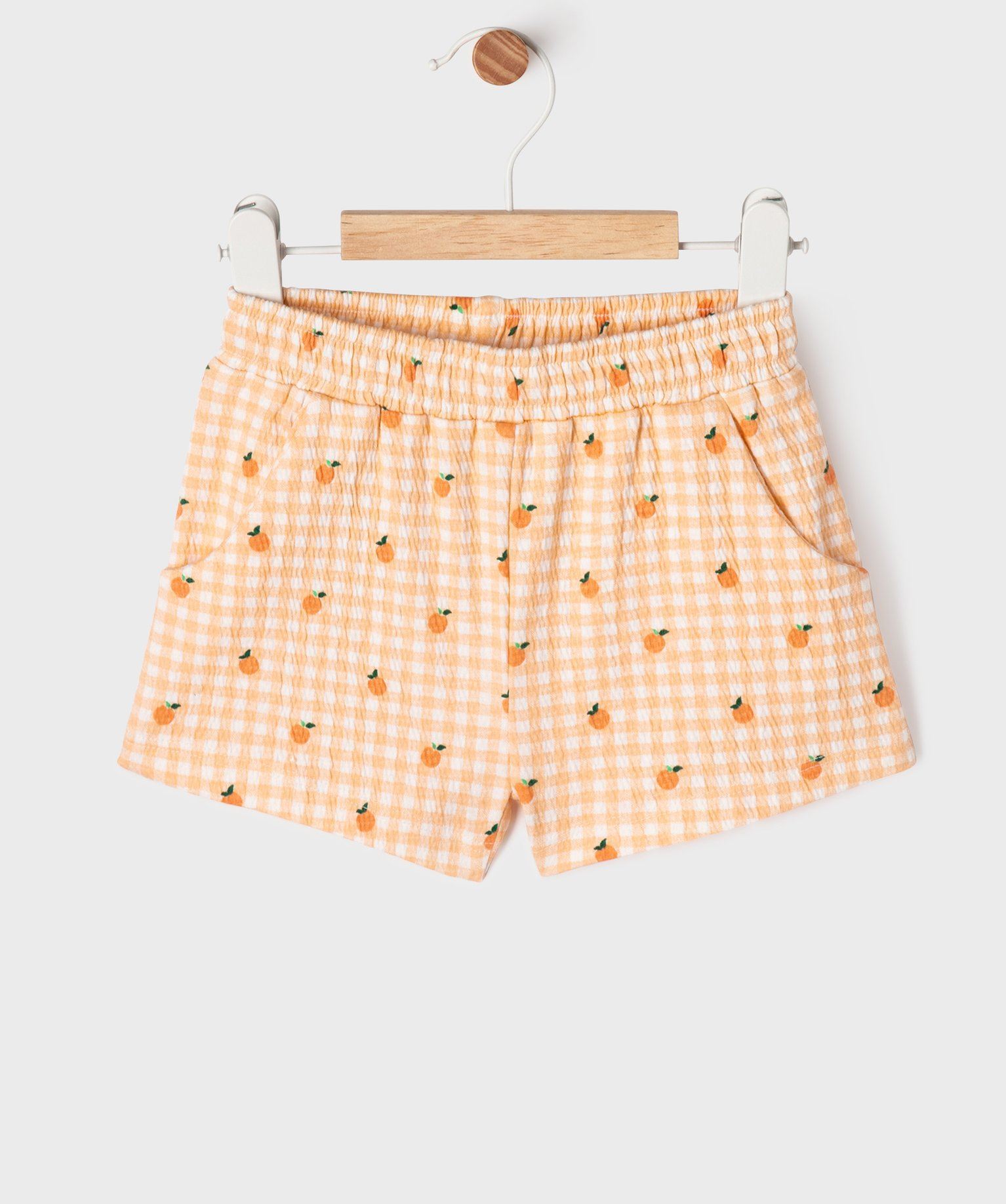 short en maille gaufree extensible bebe fille imprime
