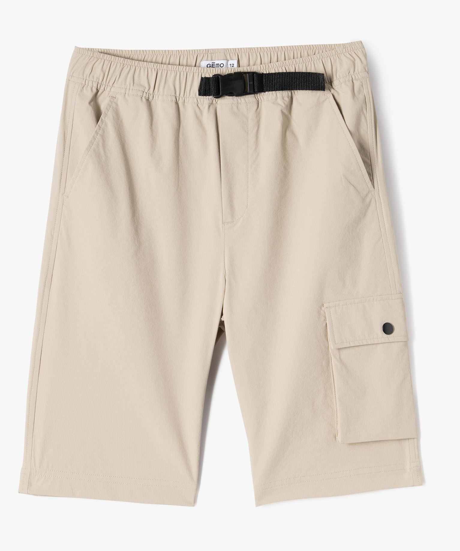 bermuda parachute coupe loose garcon beige standard