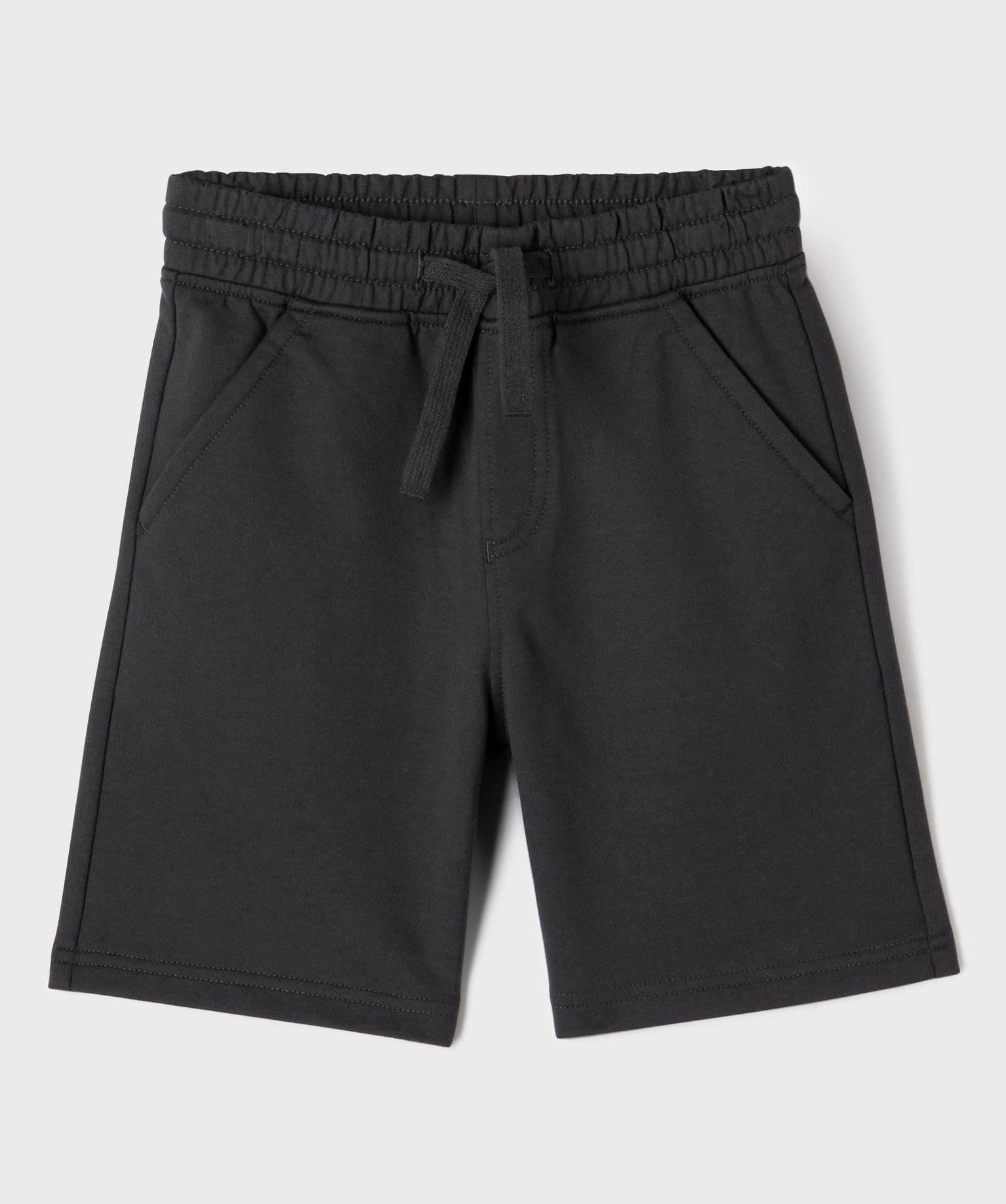 short en maille coupe large avec taille ajustable garcon gris standard