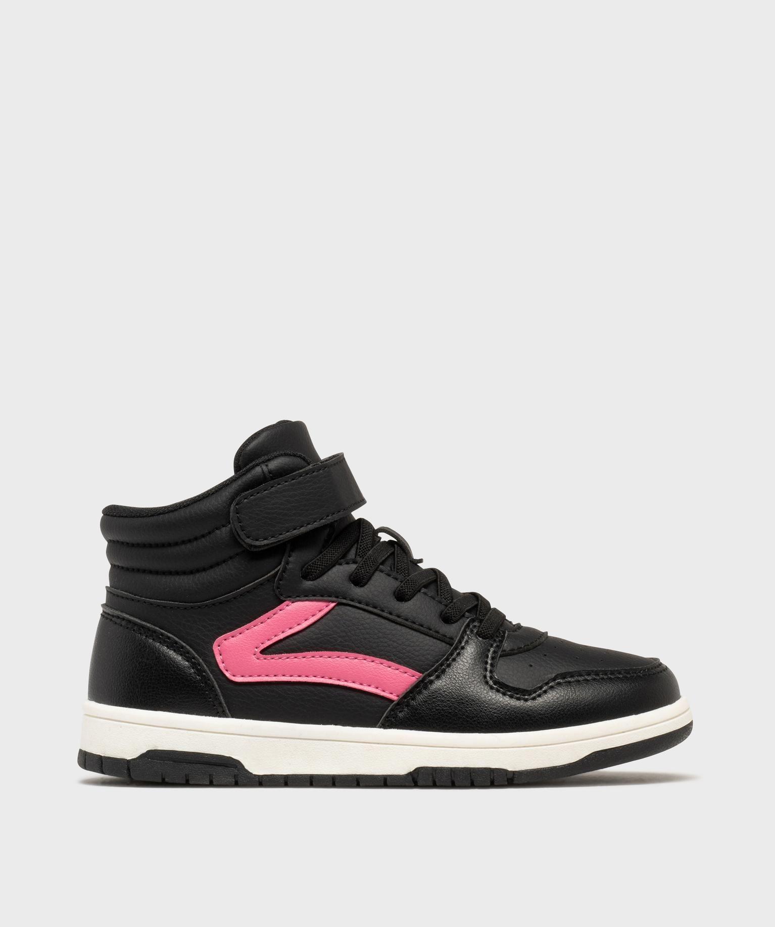 baskets montantes multicolores fille noir standard baskets