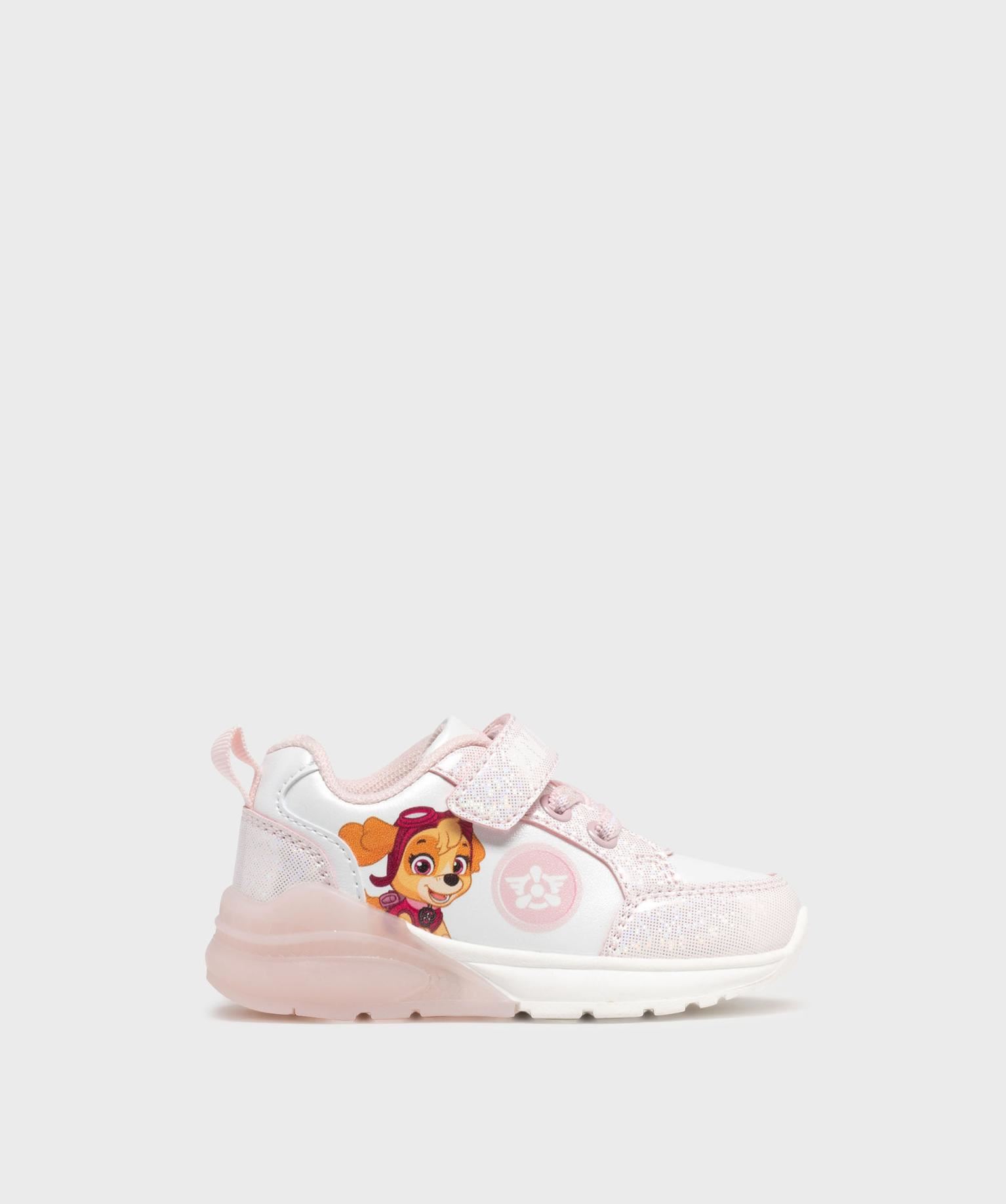 baskets basses a semelle lumineuse motif stella bebe fille - pat patrouille rose baskets et tennis