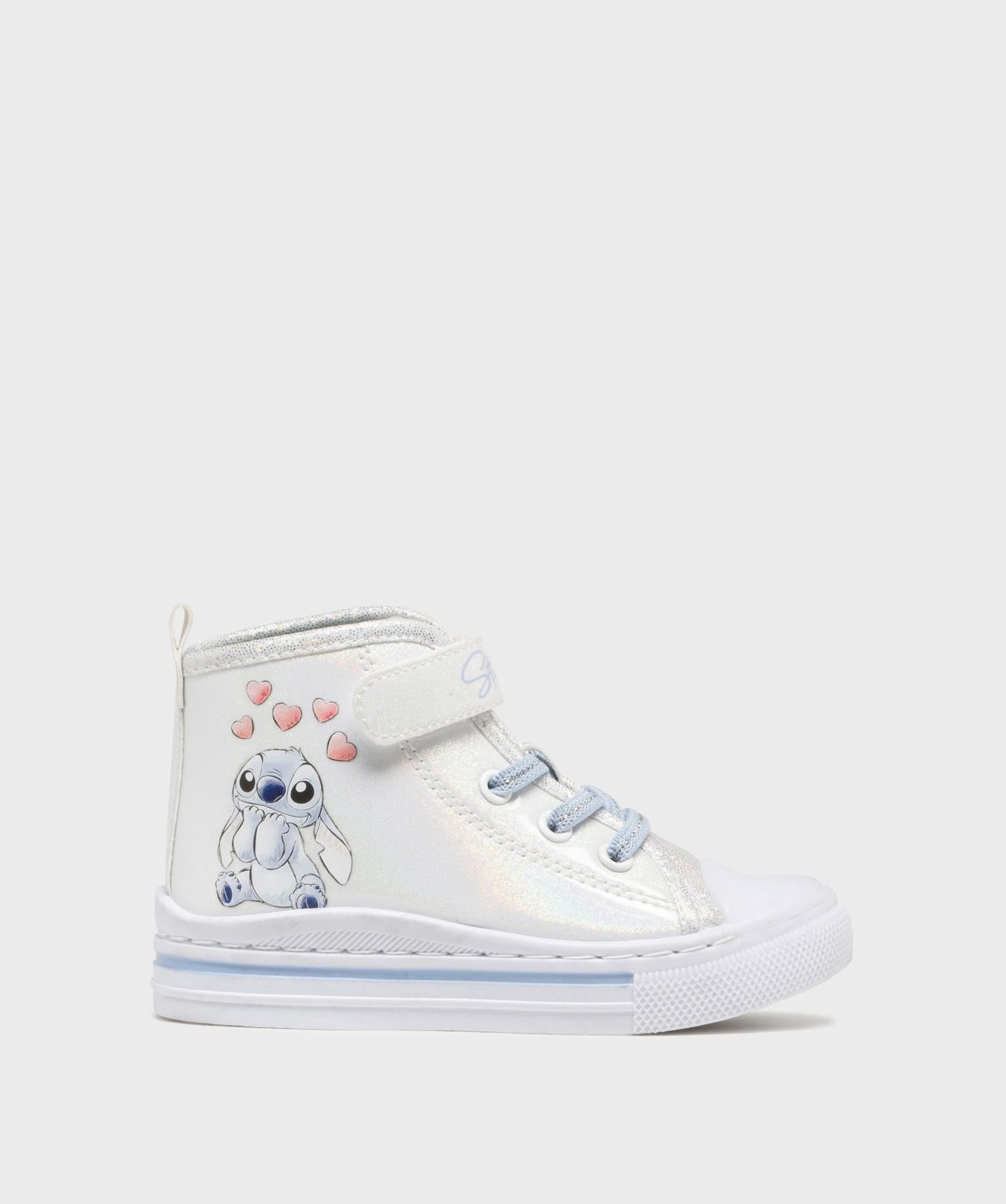 baskets montantes avec motif stitch fille - disney bleu standard baskets