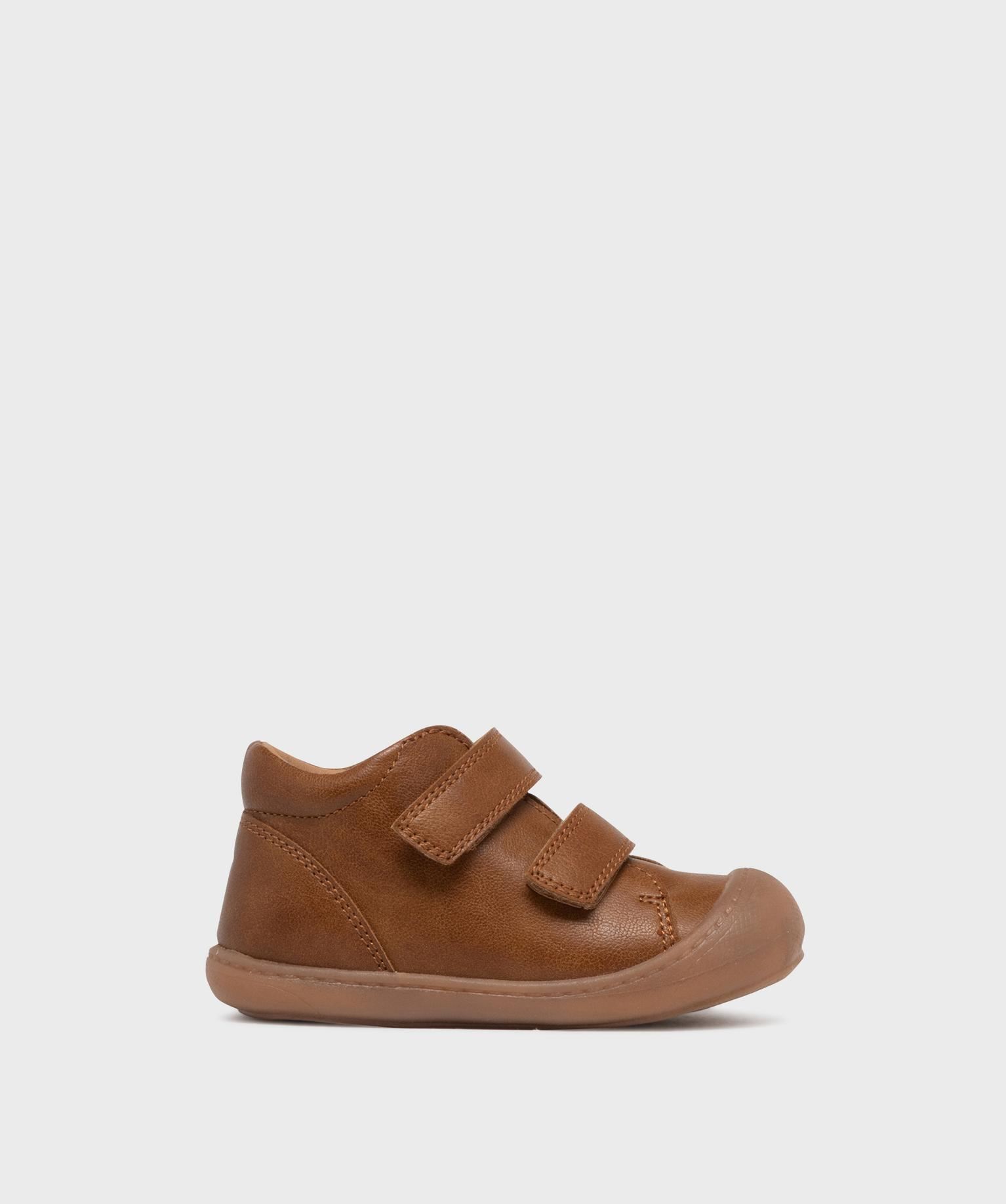 chaussures de marche fermeture scratch bebe fille - lovely wings marron standard