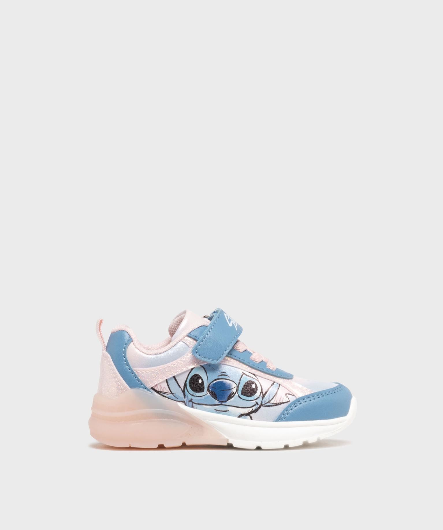baskets basses a semelle lumineuse motif stitch bebe fille - disney bleu standard baskets et tennis