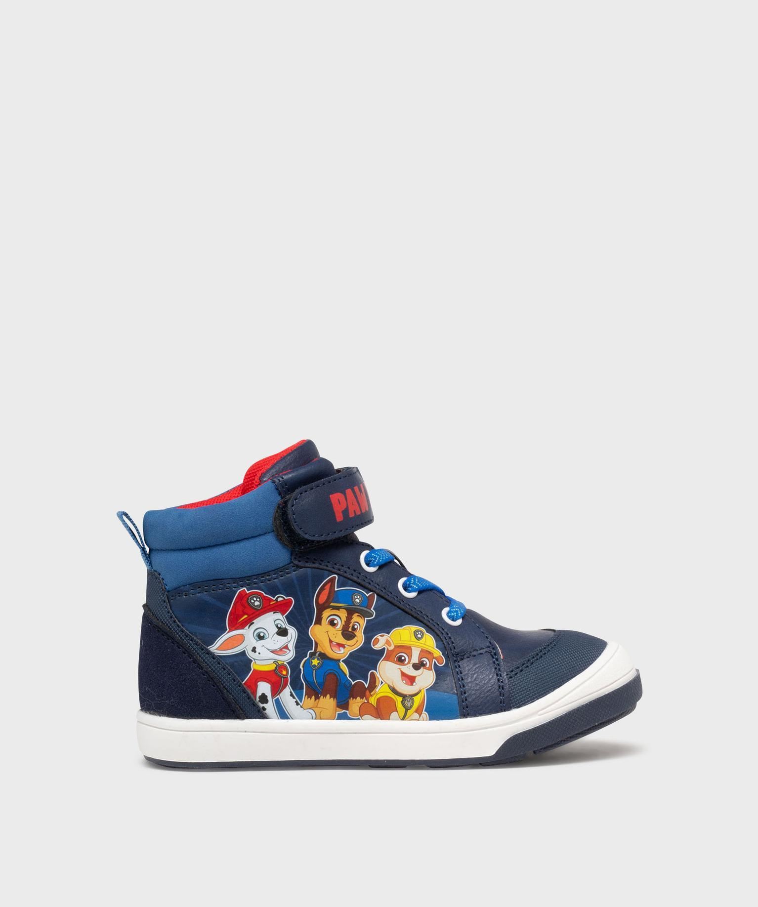 baskets montantes a scratch garcon pat patrouille bleu baskets