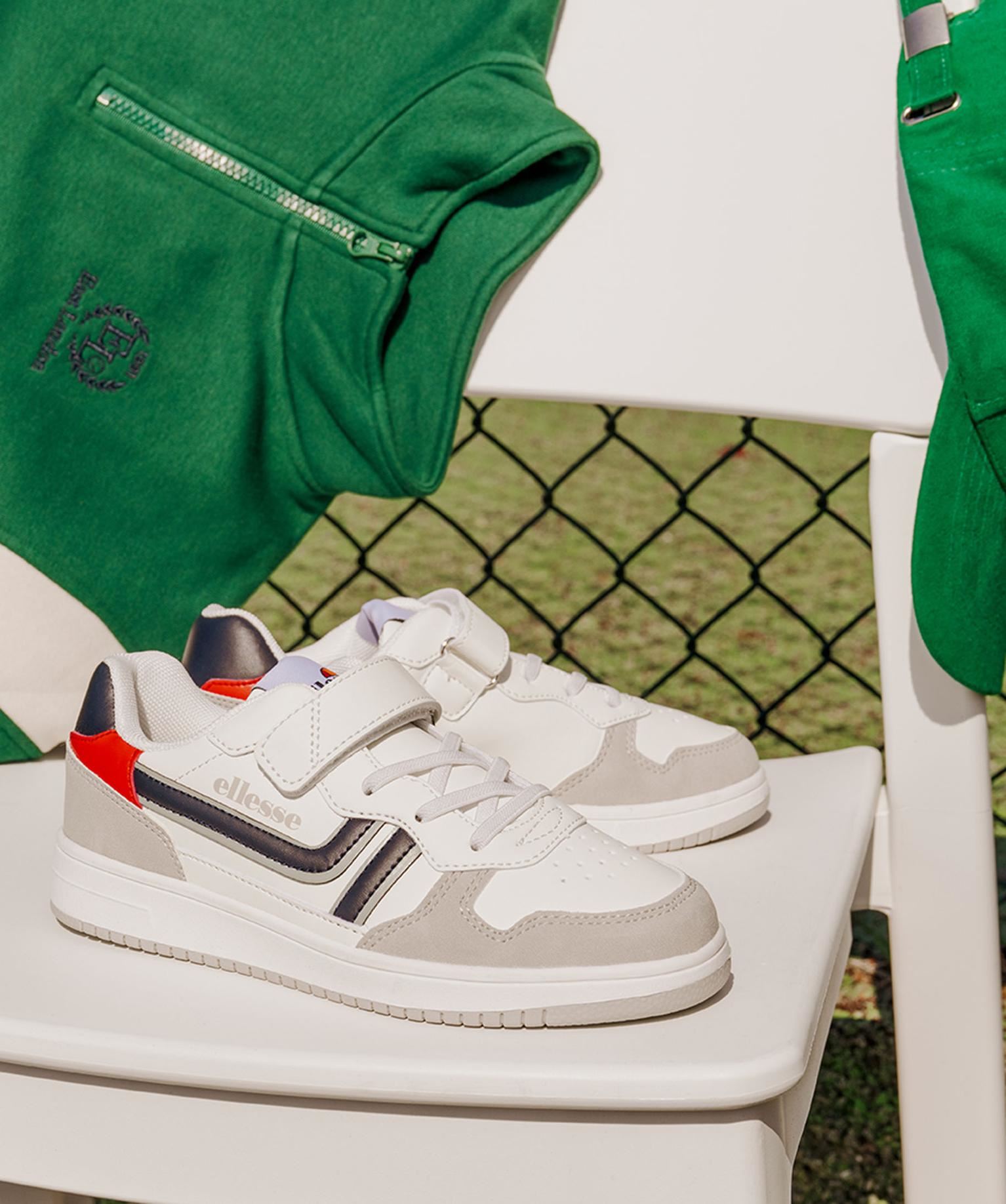 baskets basses multicolores a lacets garcon - ellesse blanc standard baskets