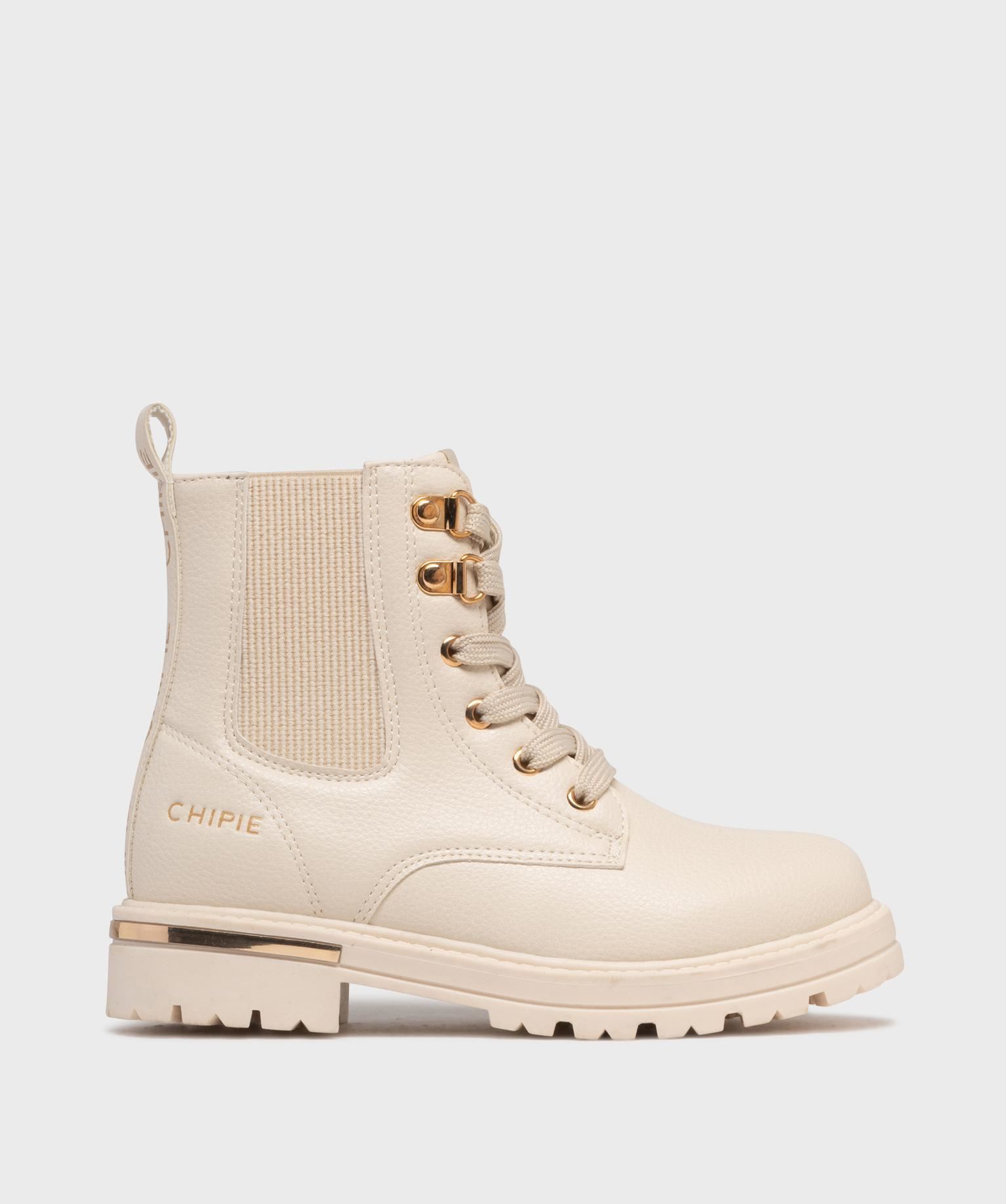 boots avec elastique et semelle crantee fille - chipie beige