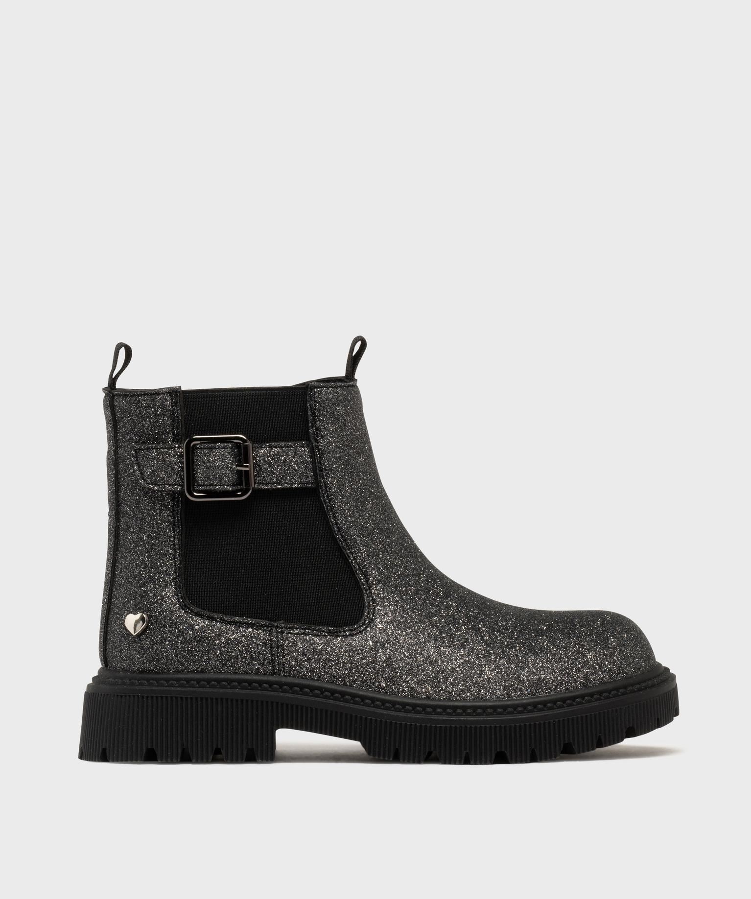 bottines pailletees avec semelle crantee fille - lovely wings gris