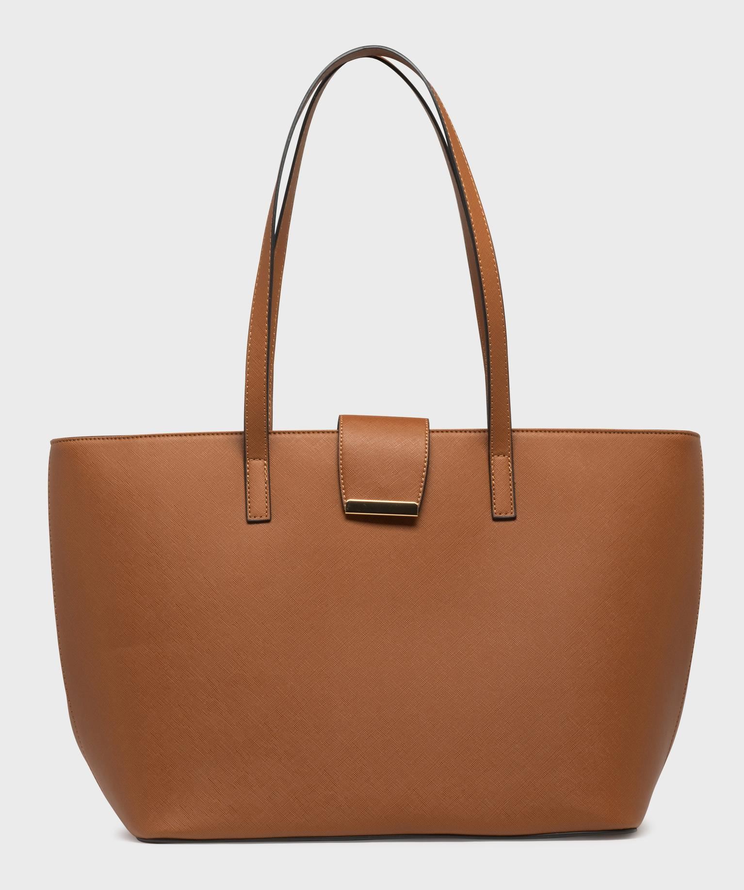 sac cabas rigide en matiere texturee femme brun grands sacs femme
