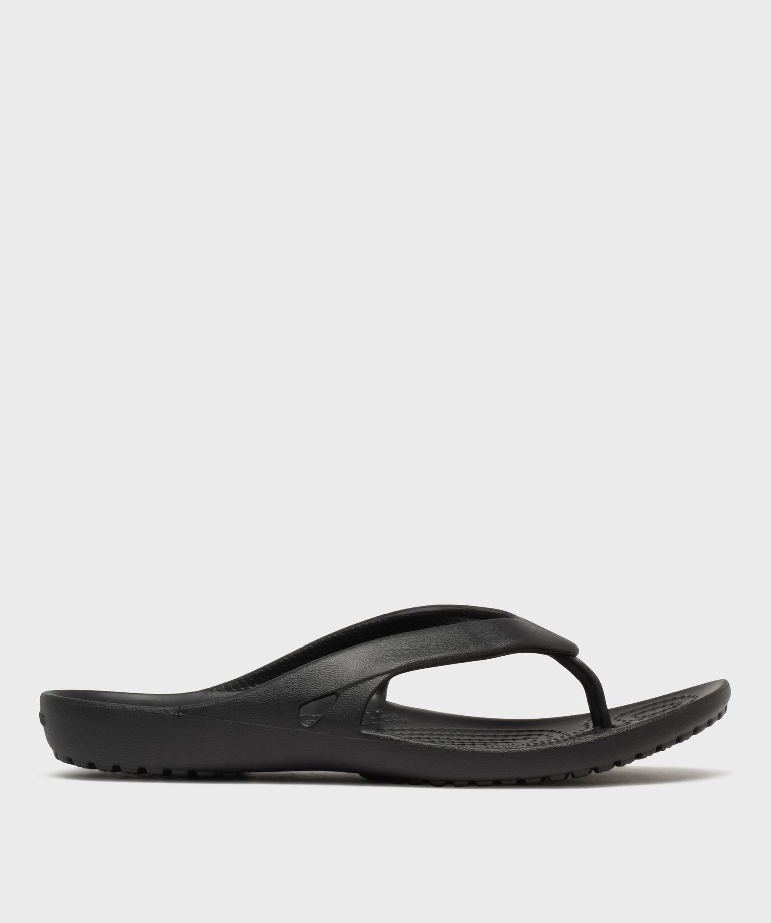 tongs de plage a semelle incurvee kadee ii flip femme - crocs noir vif tongs