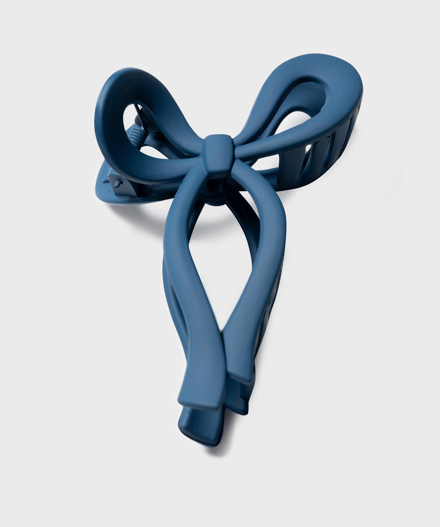 pince crabe en forme de ruban bleu accessoires cheveux