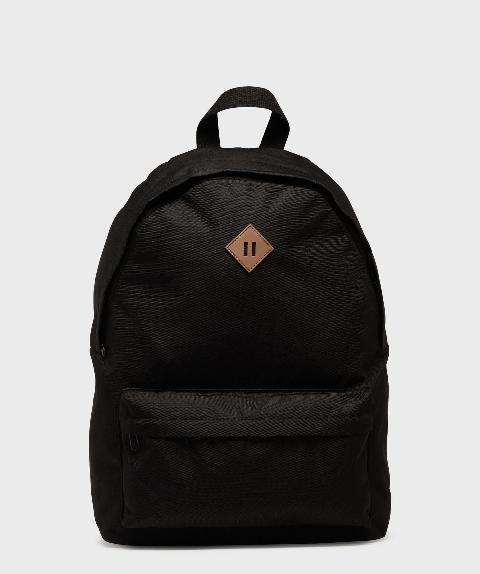 sac a dos uni en toile garcon noir standard