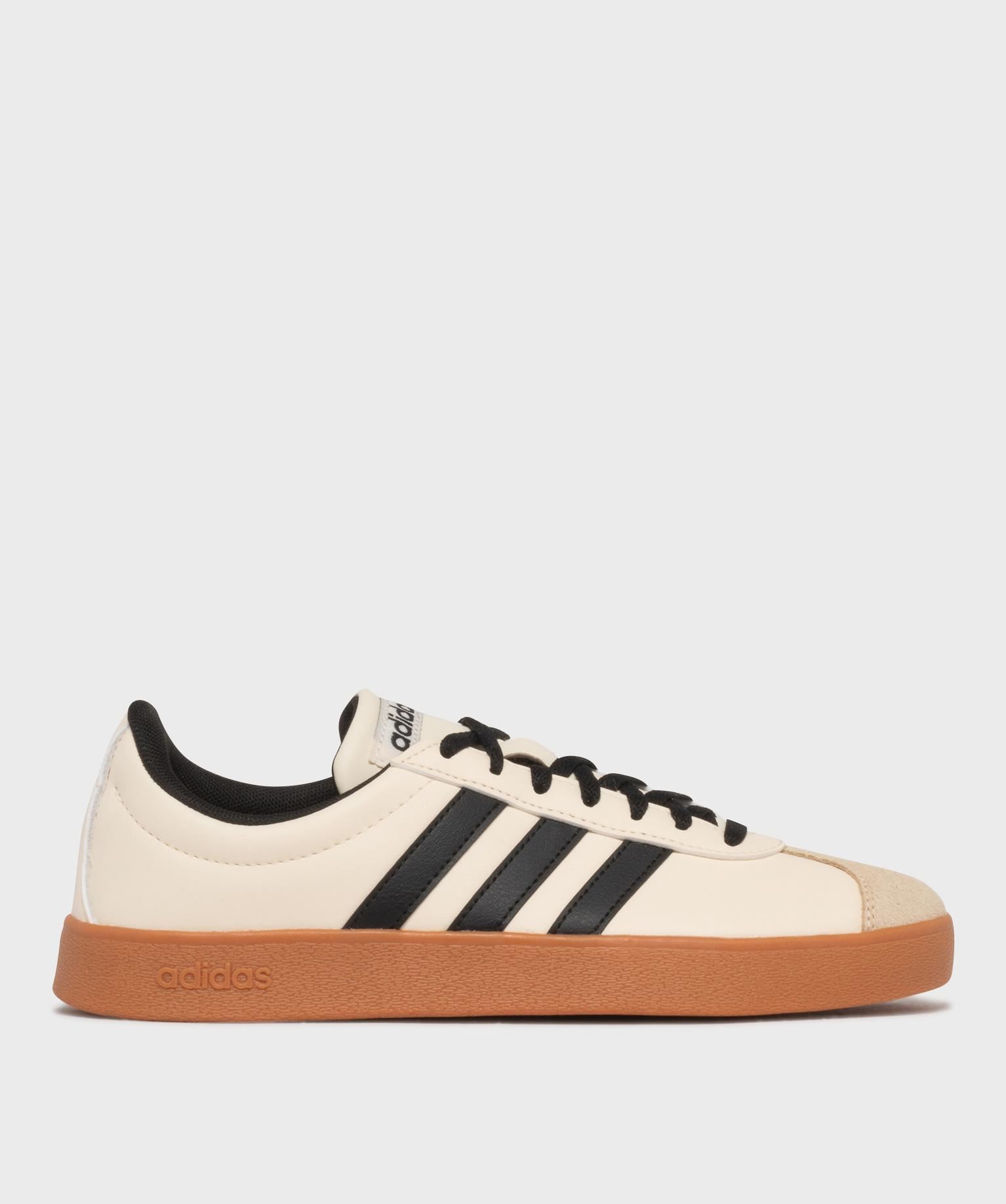 baskets vl court base femme - adidas beige