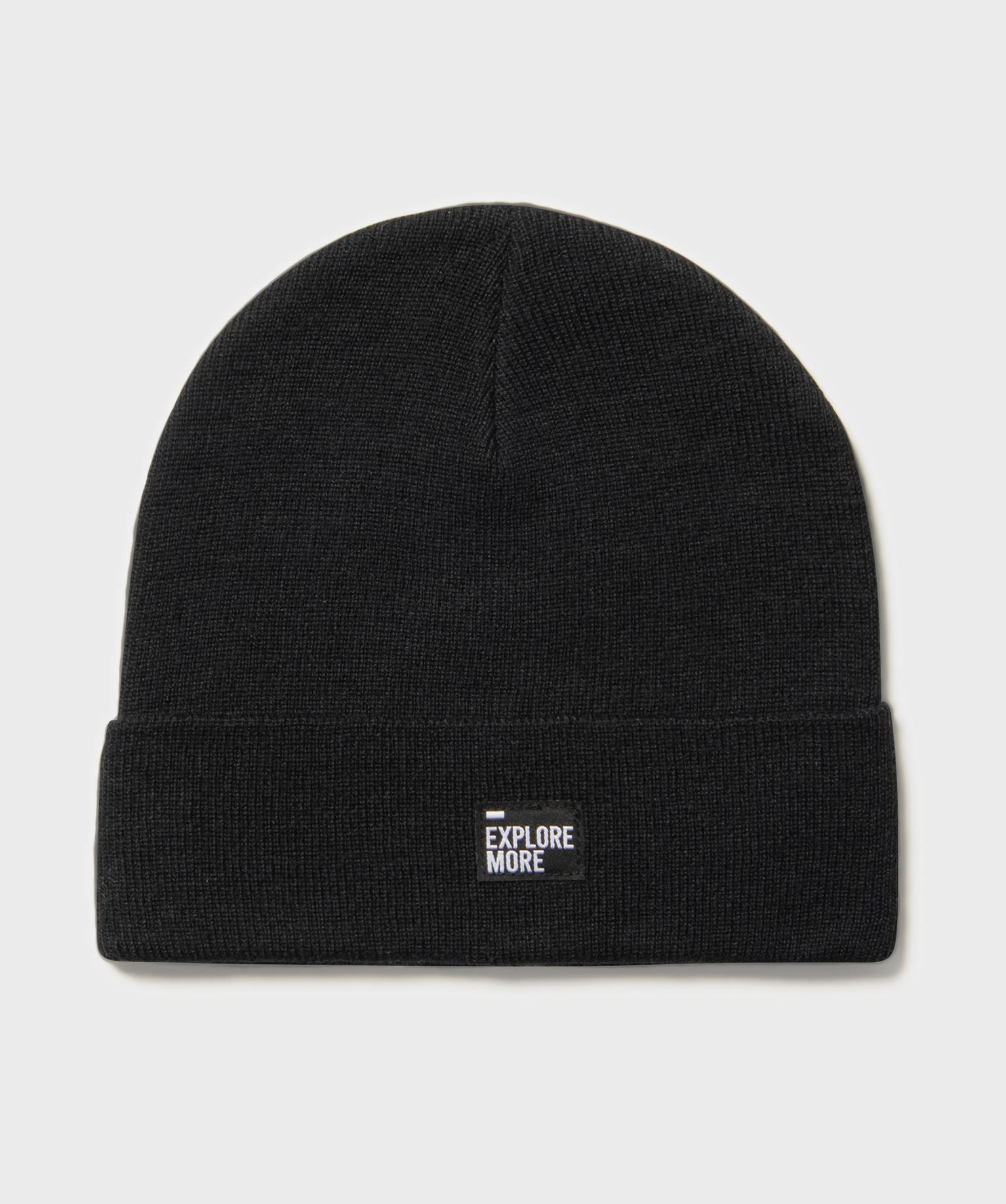 bonnet uni en maille fine garcon noir standard