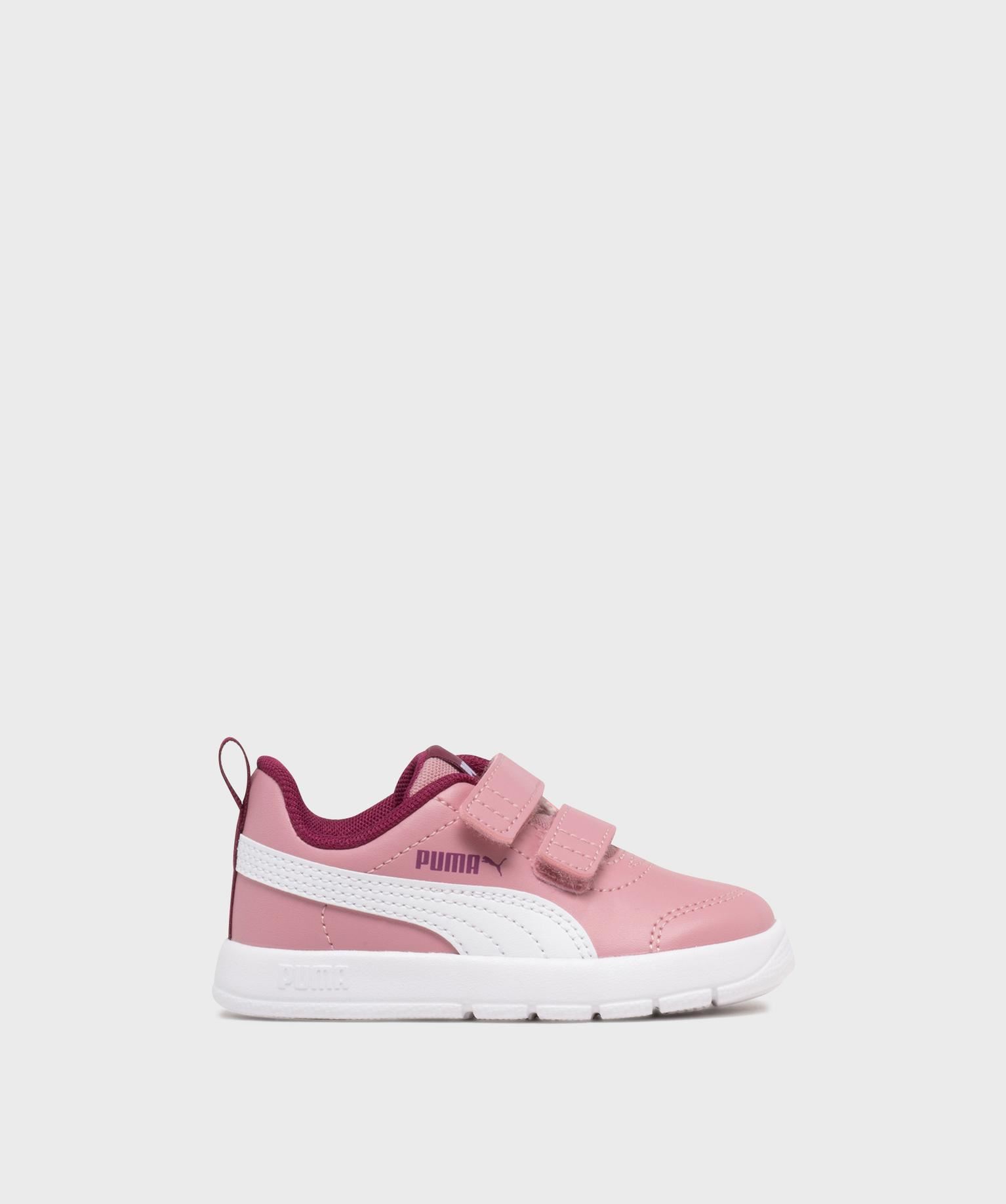 baskets basses a scratch courtflex v3 bebe fille - puma rose baskets et tennis