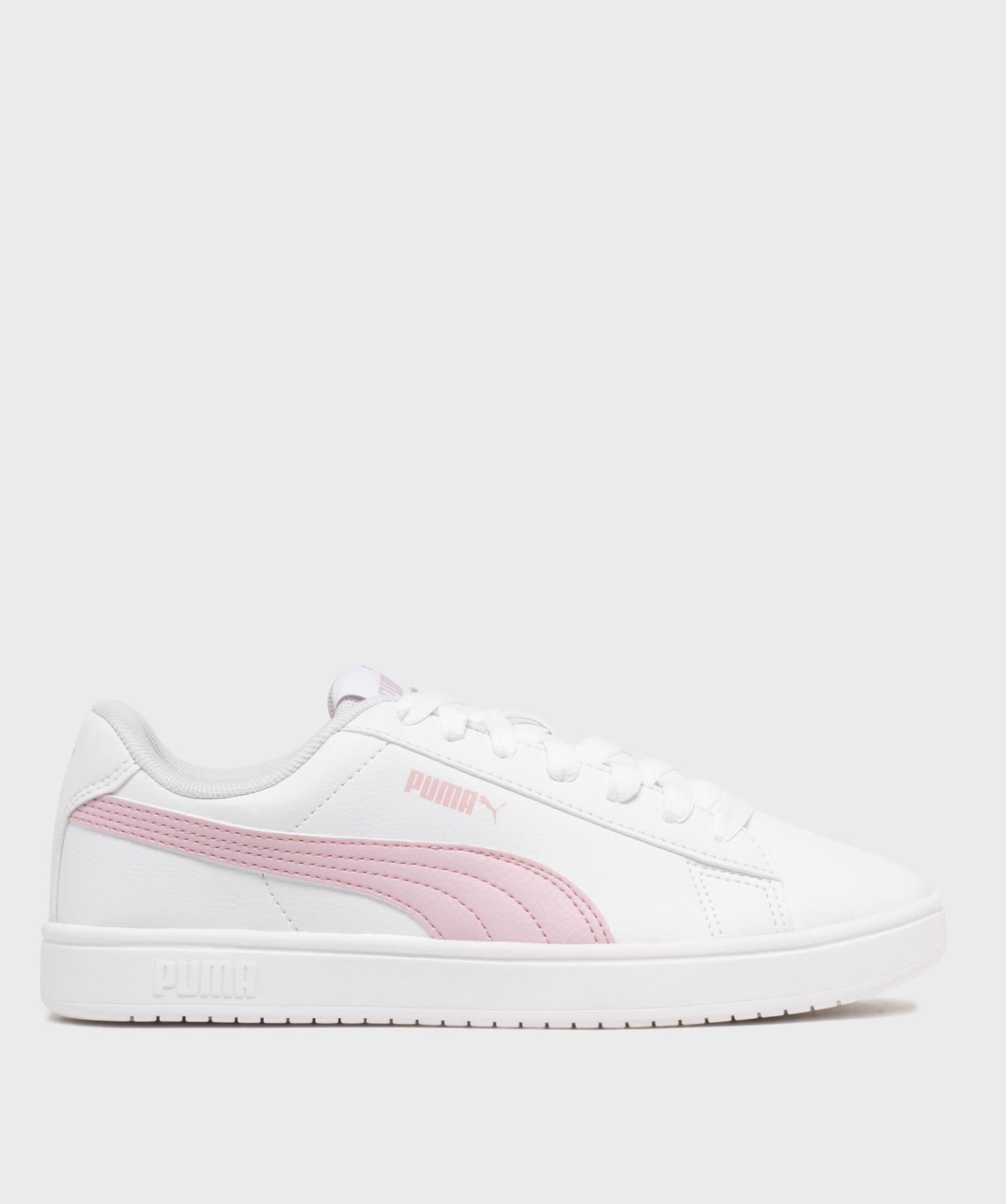 baskets basses a lacets rickie femme - puma rose