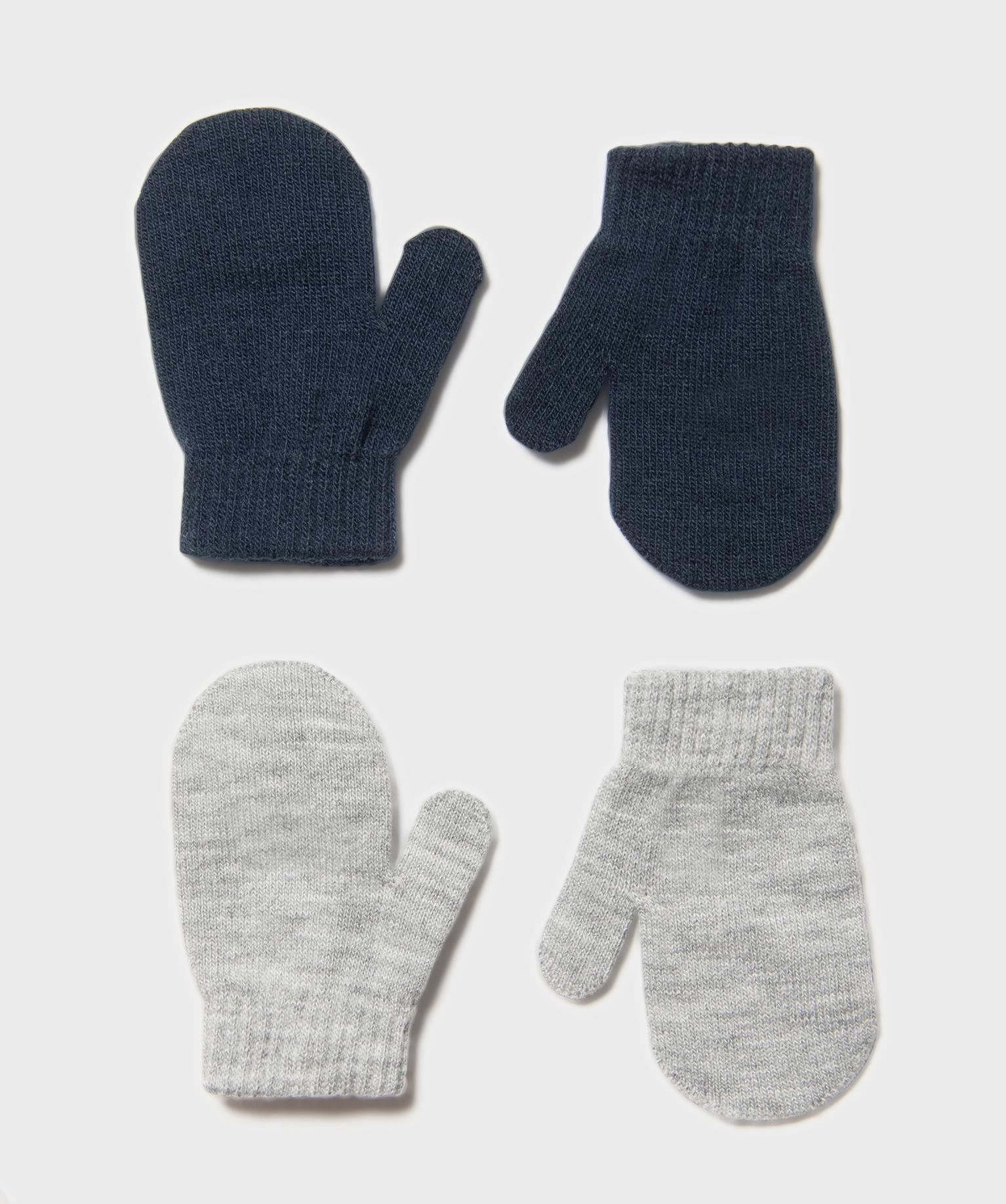 moufles en maille fine bebe (lot de 2) bleu