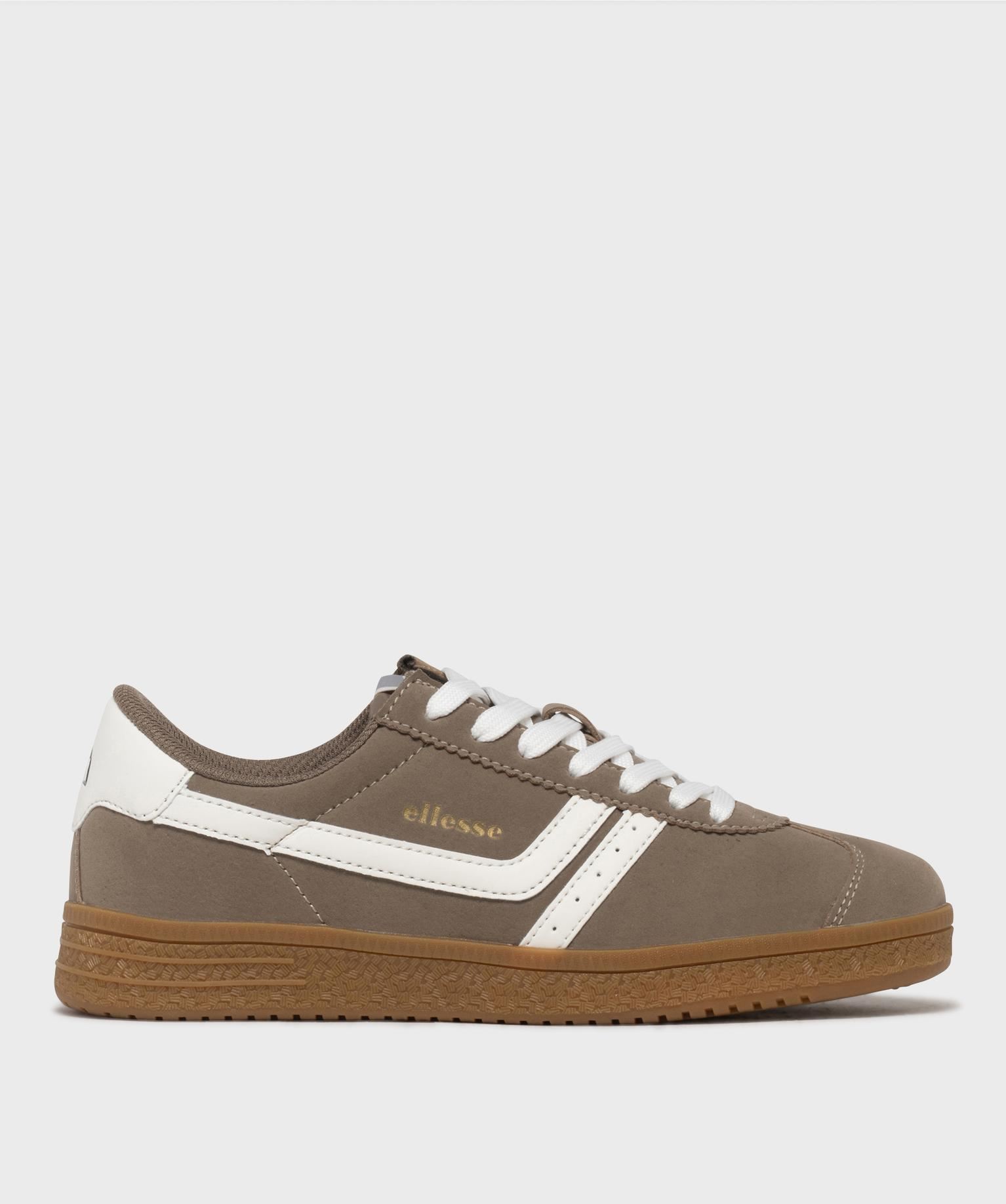 baskets basses a lacets femme - ellesse brun