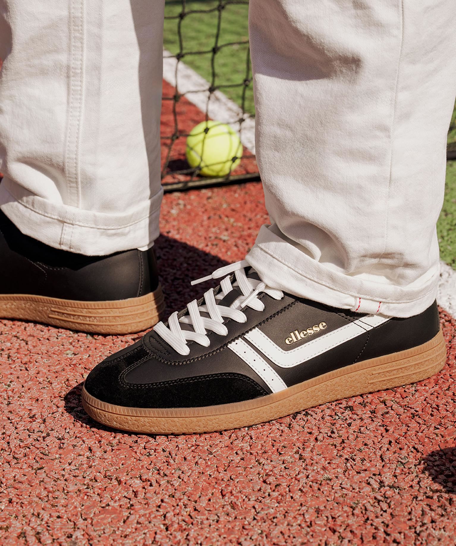 baskets basses bicolores a lacets homme - ellesse noir standard