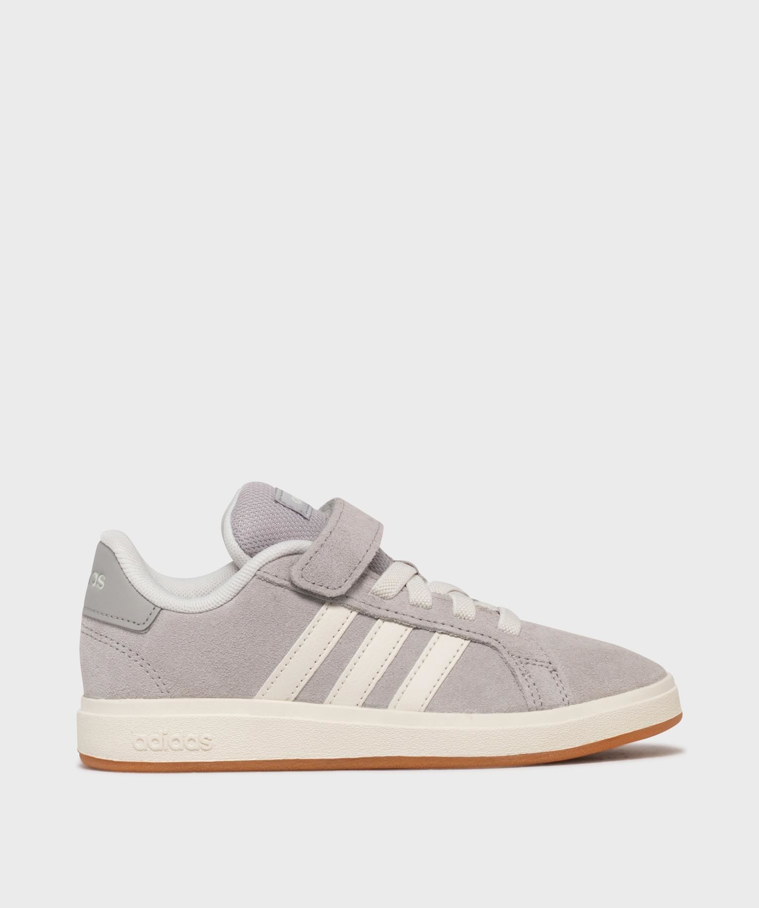 baskets grand court 00s fermeture scratch enfant - adidas gris baskets
