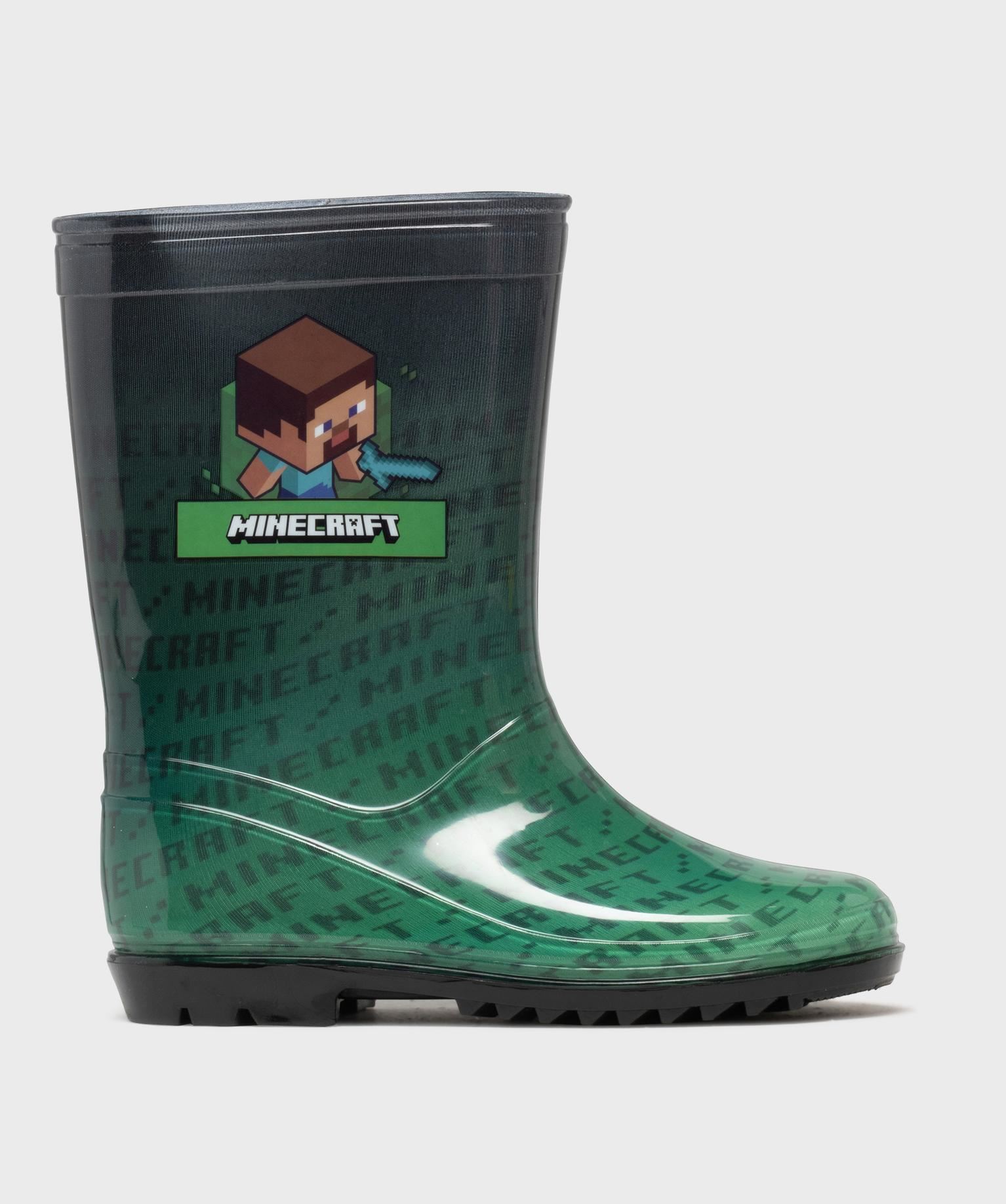 bottes de pluie imprimees garcon - minecraft vert standard