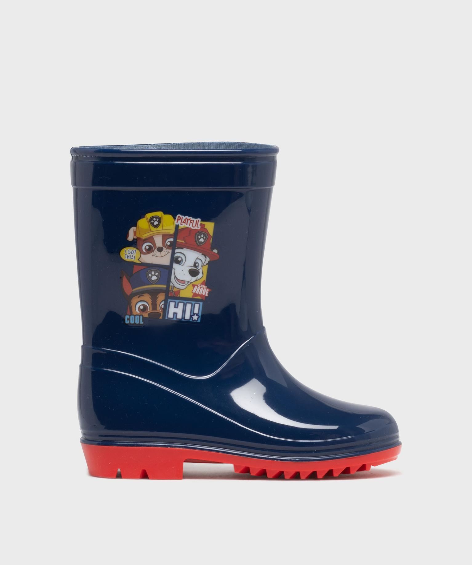 bottes de pluie a motifs chiens garcon - la pat patrouille bleu