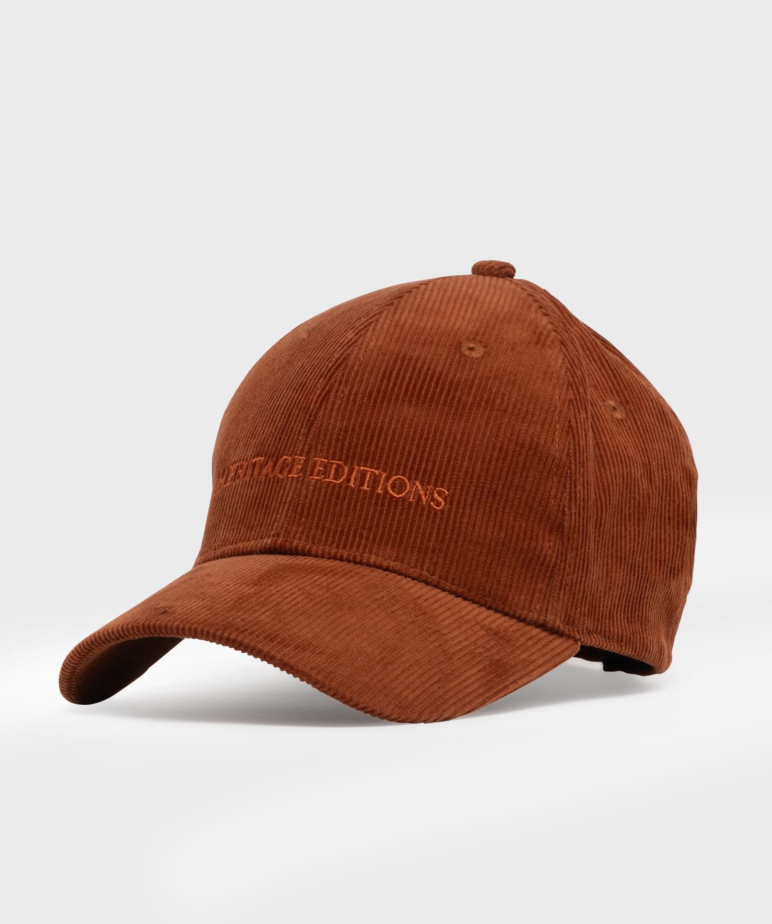 casquette baseball en velours cotelee femme brun