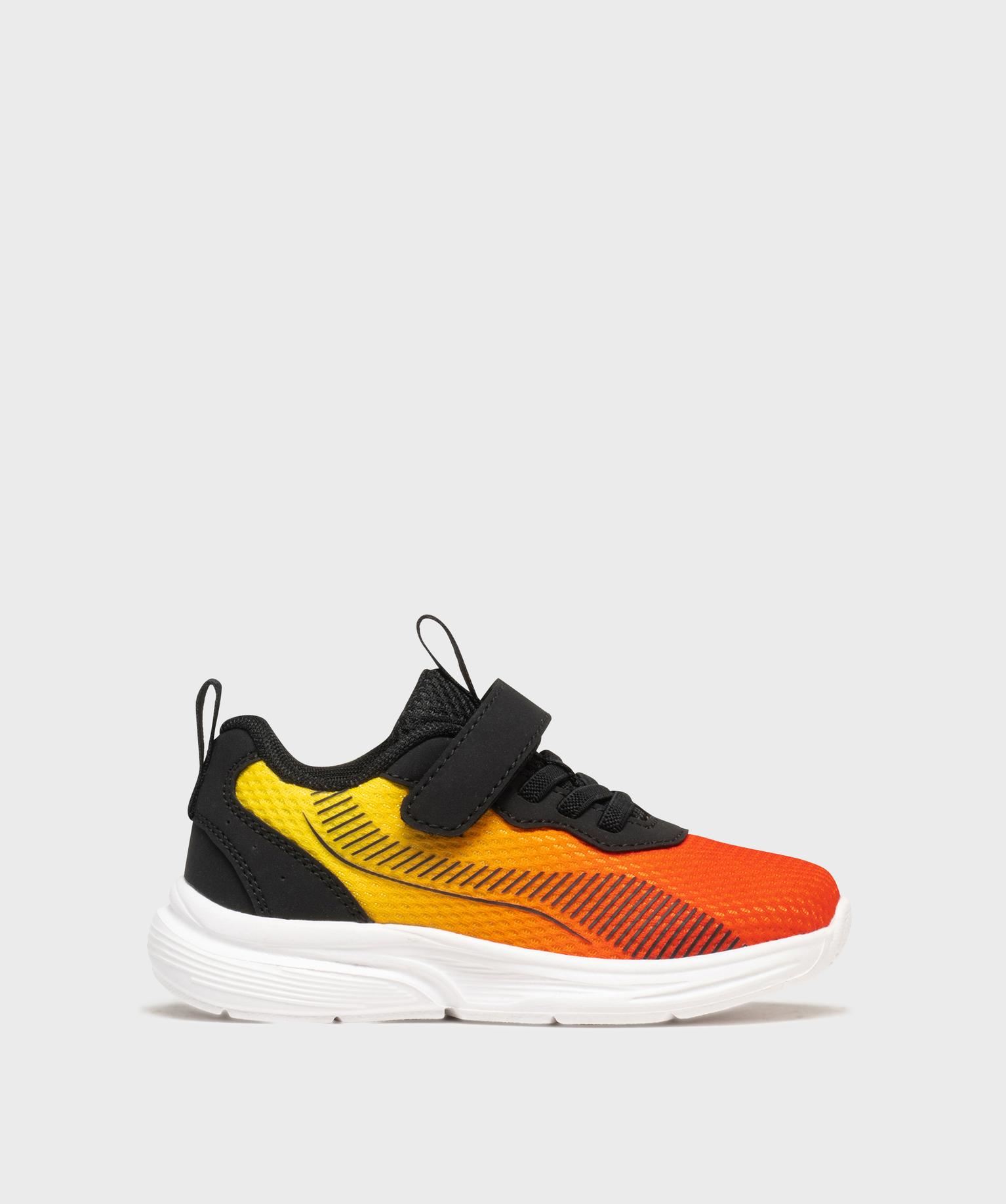 baskets basses en toile avec scratch garcon - 5 miles orange standard baskets