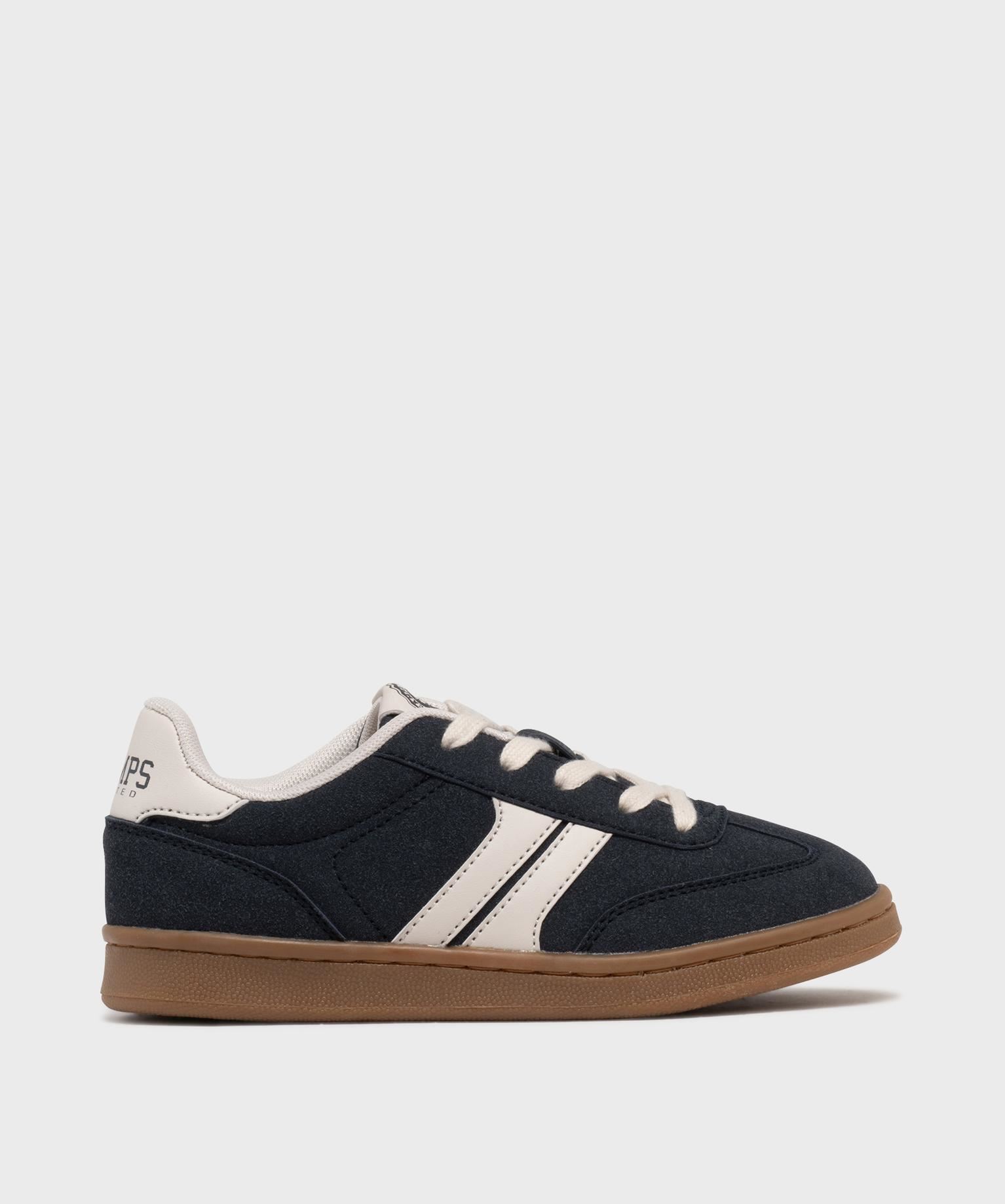 baskets basses a lacets garcon - camps united bleu baskets