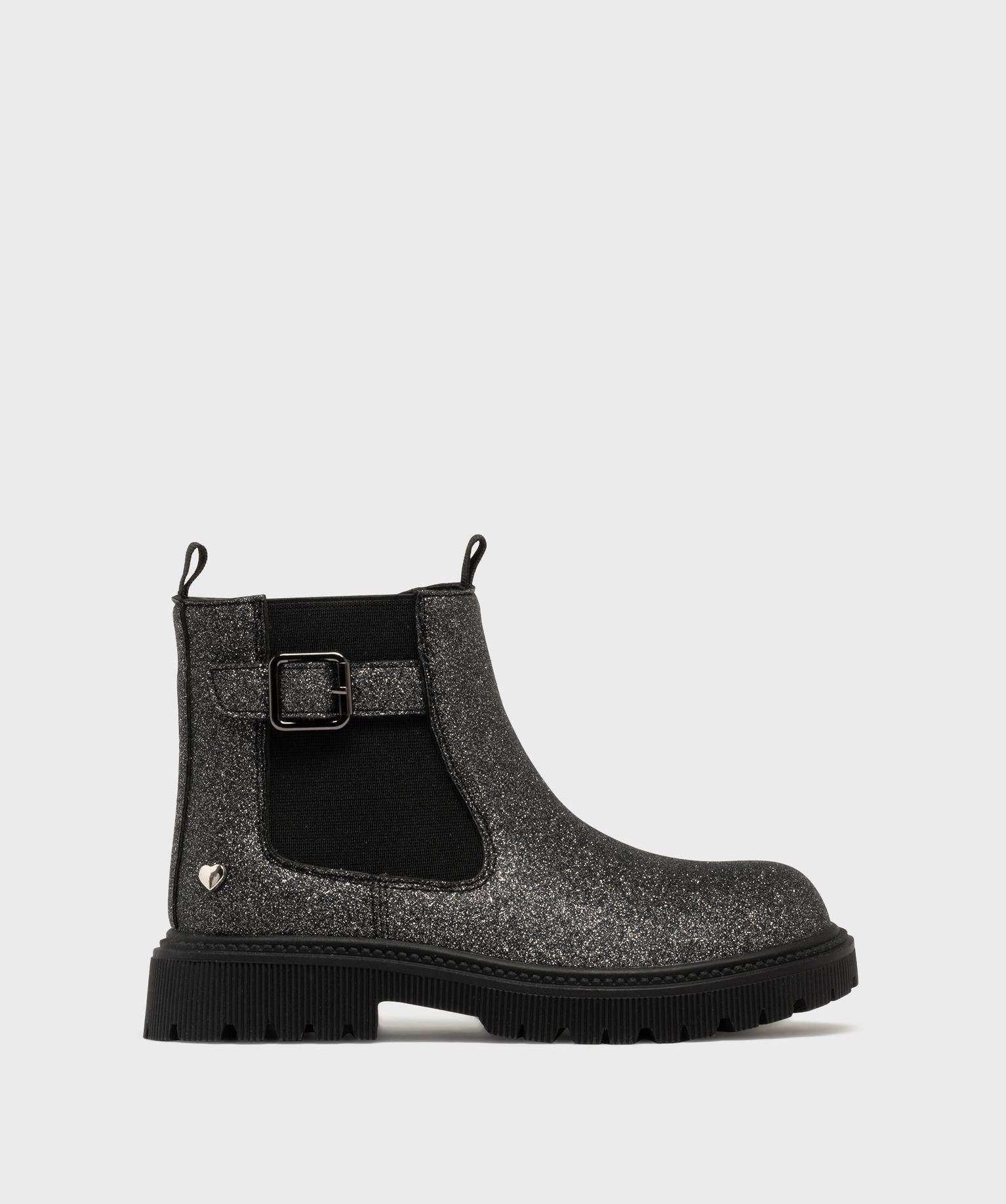 bottines pailletees avec semelle crantee fille - lovely wings argente