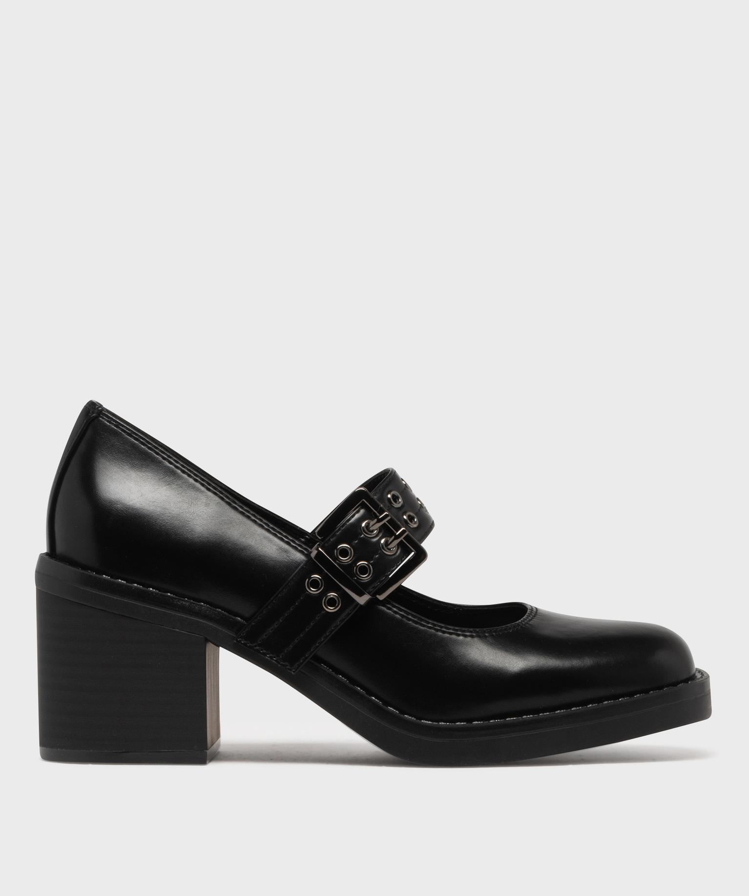 chaussures a talon mary jane a semelle epaisse femme noir standard
