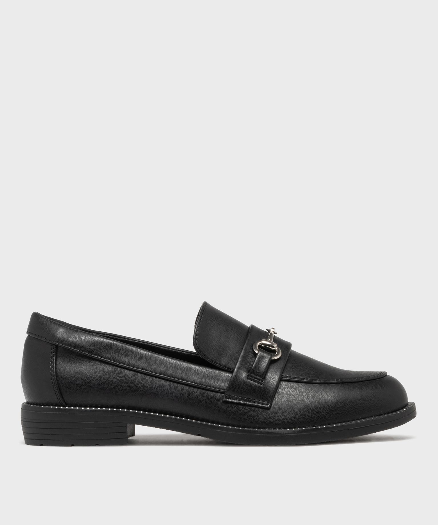 mocassins avec bride metallique et clous sur la semelle femme - valentina baldano noir vif mocassins