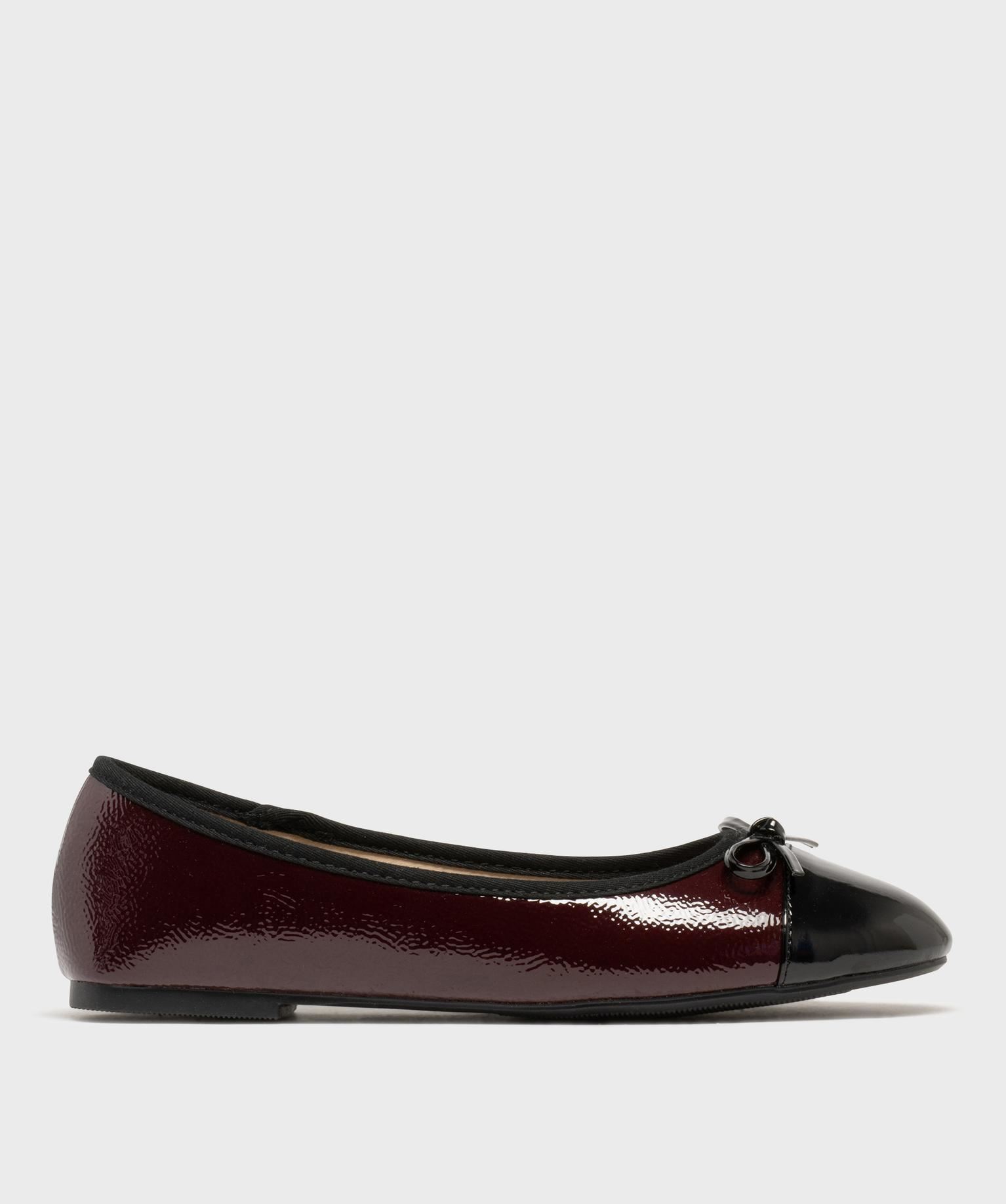 ballerines vernies bicolores femme rouge ballerines