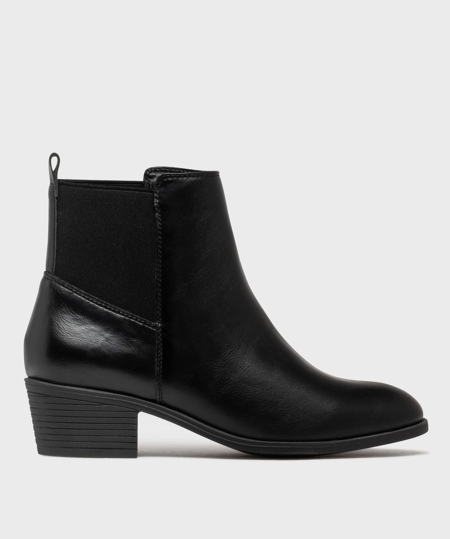 bottines a talon avec elastique a la cheville femme - valentina baldano noir standard
