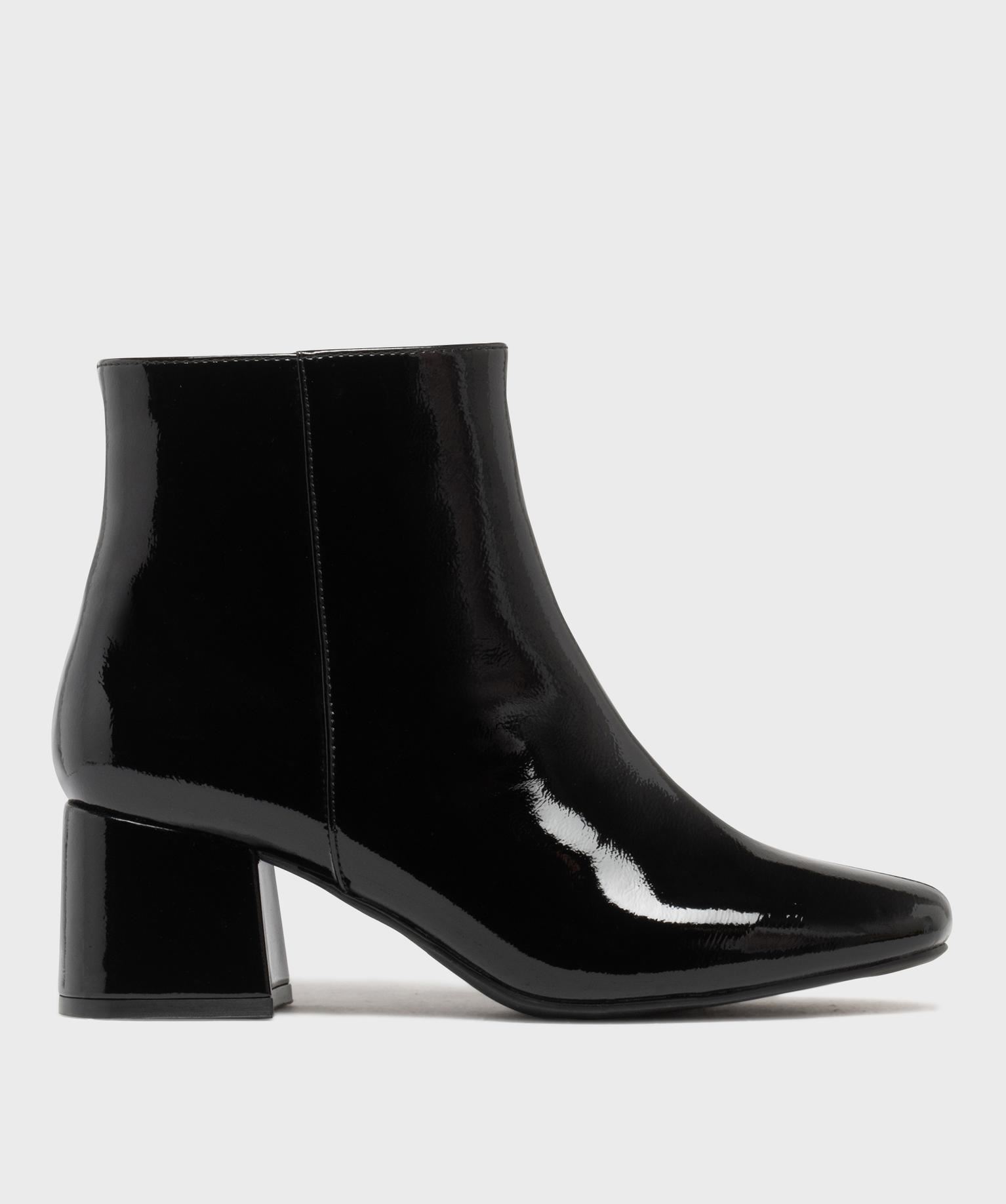 boots a talon vernis femme noir standard