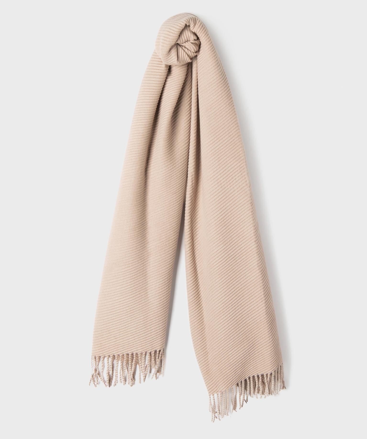 foulard en maille plissee femme brun