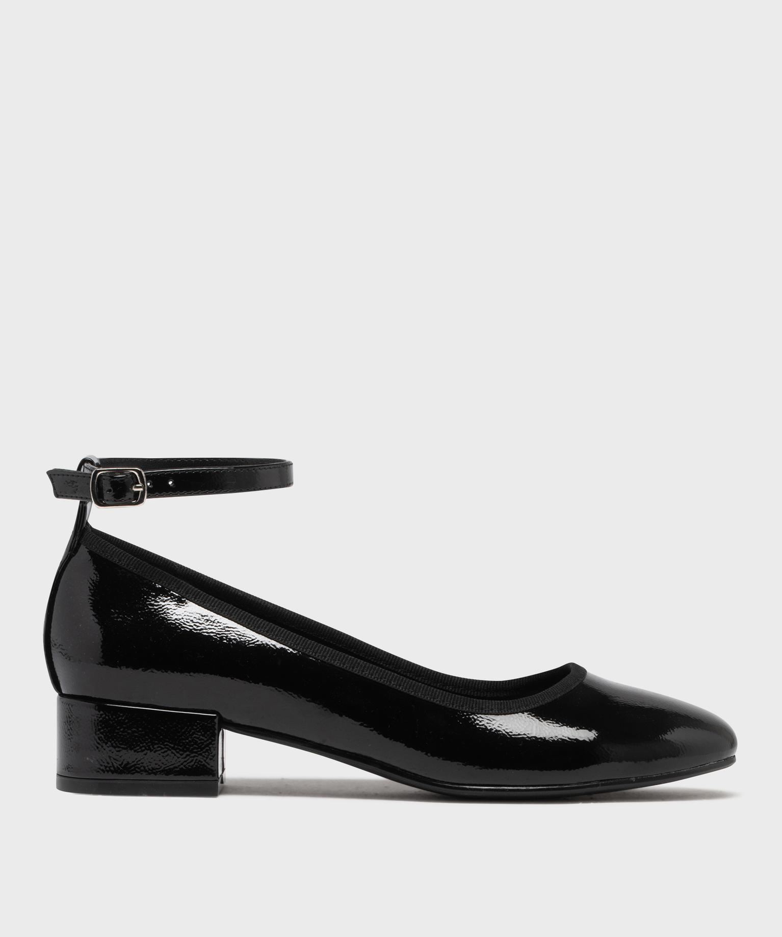 ballerines a talon et bride cheville femme noir standard