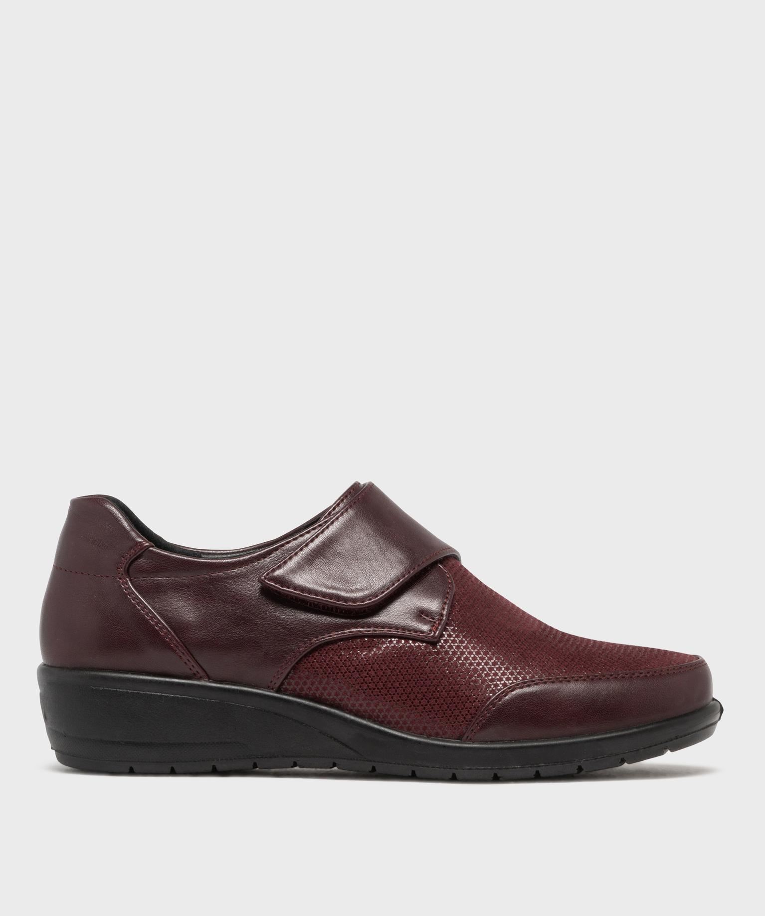 derbies confort a scratch a talon compense femme rouge derbies