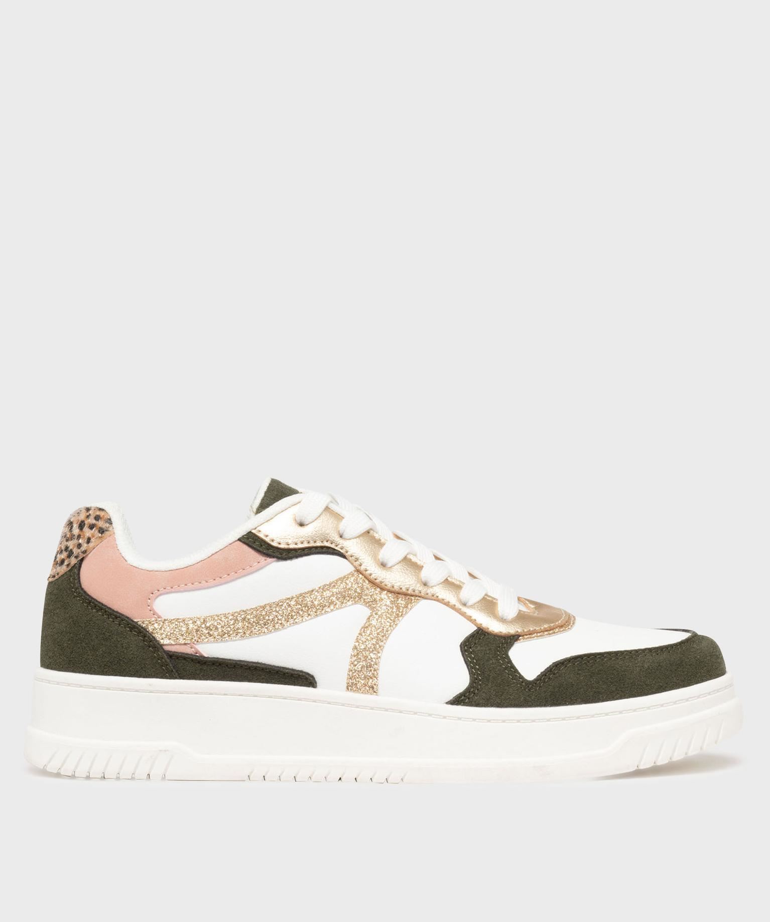 baskets basses multimatieres femme - 5 miles blanc standard