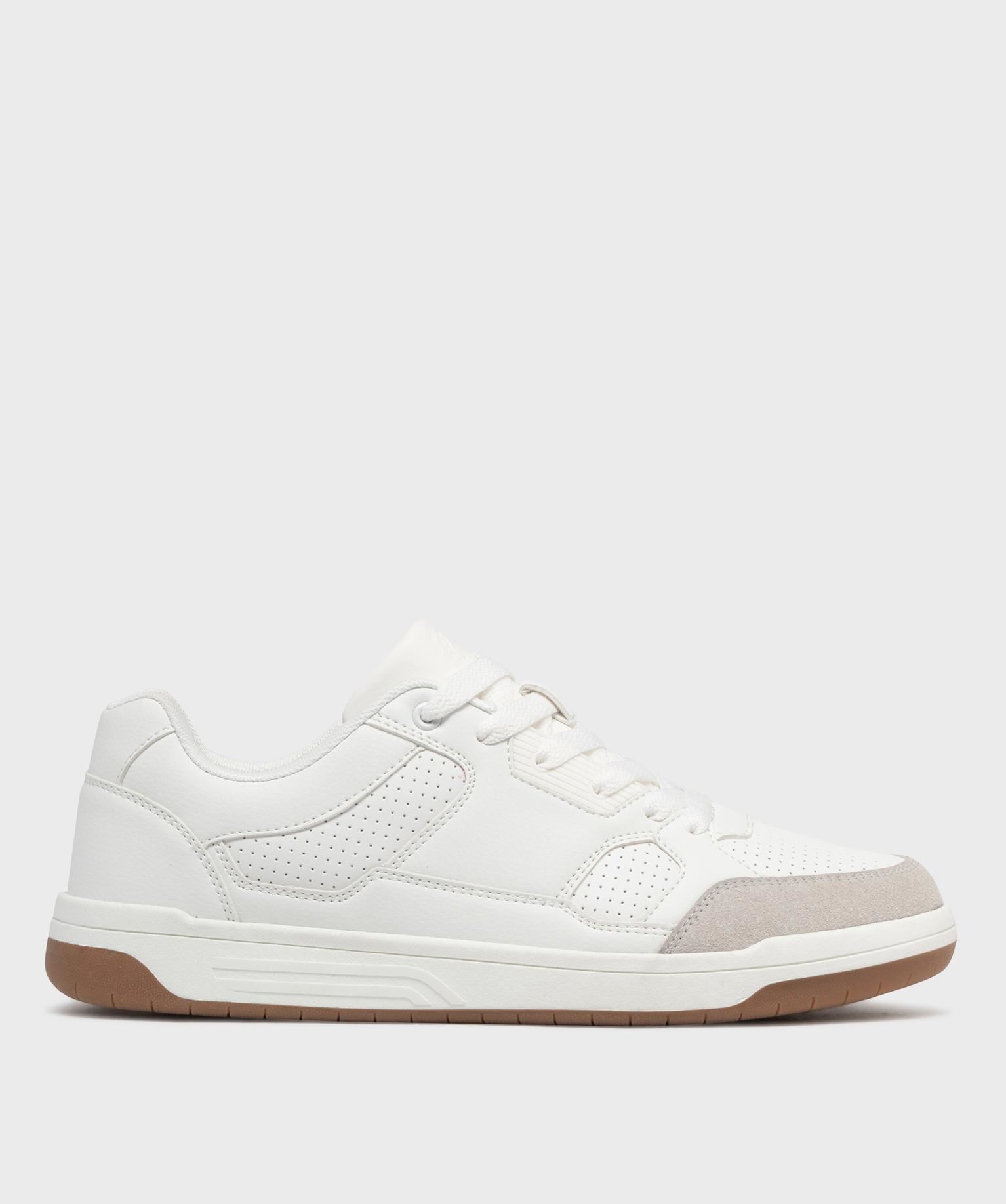 baskets basses perforees homme - camps united blanc standard