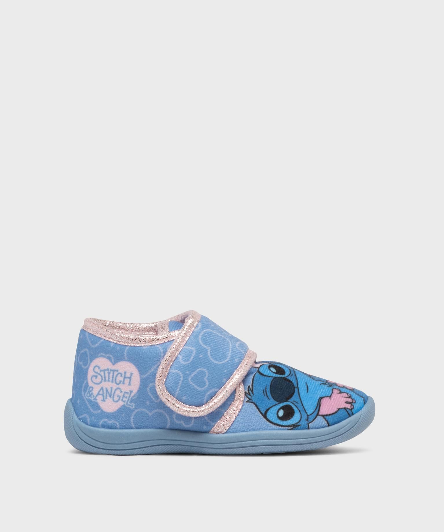 chaussons montants avec motif stitch et angel fille - disney bleu standard