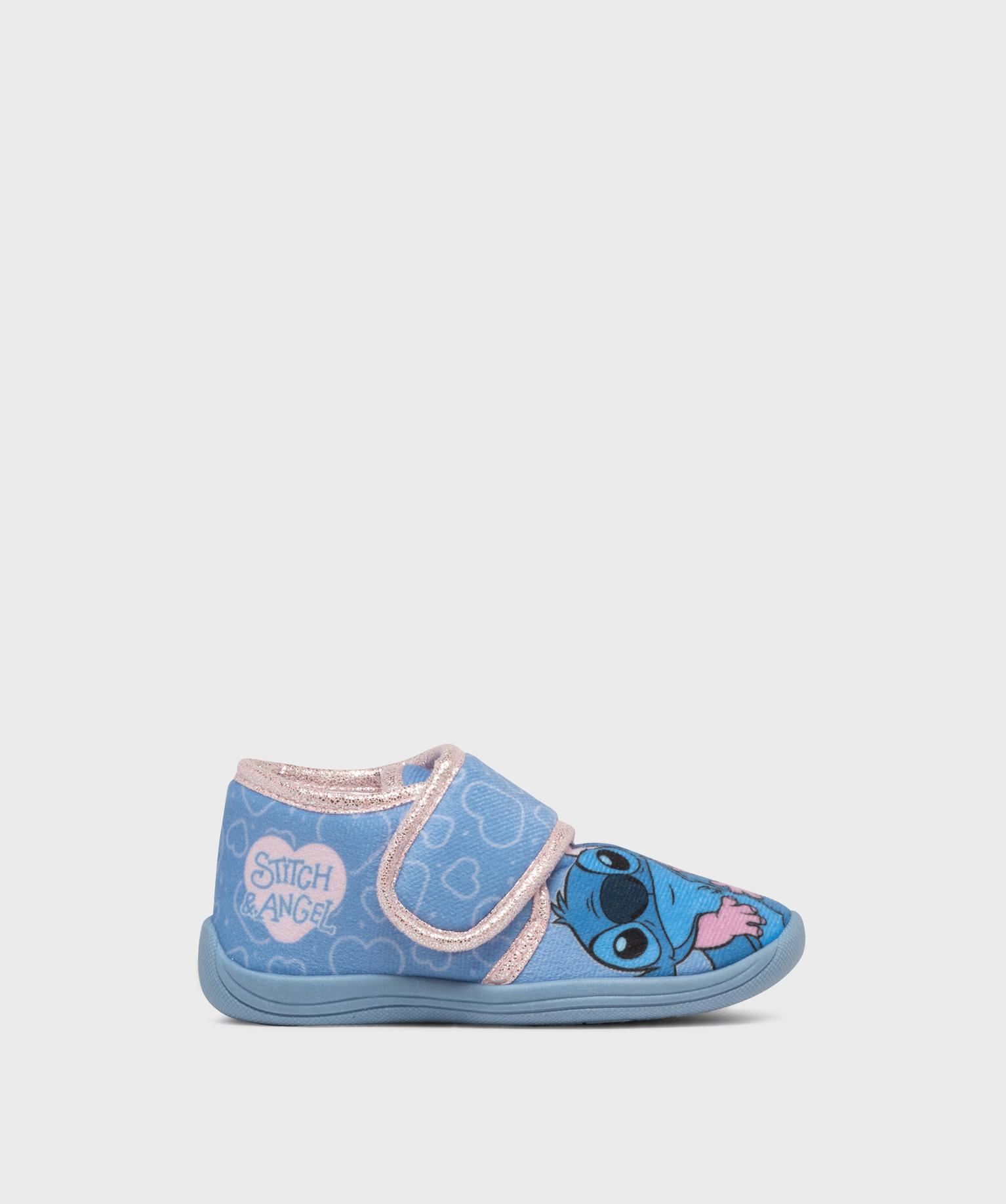 chaussons montants avec motif stitch et angel bebe fille - disney bleu standard