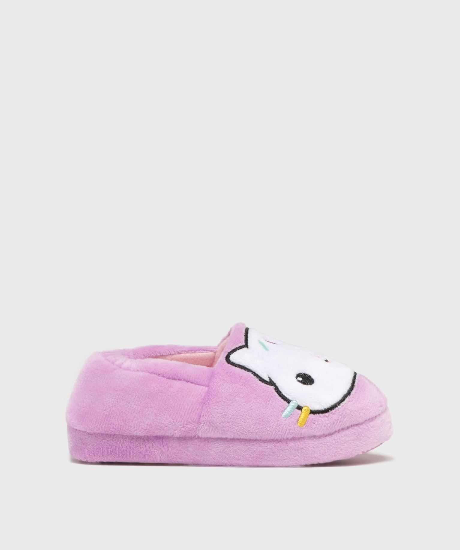 chaussons en velours motif chat fille - gabby’s dollhouse rose
