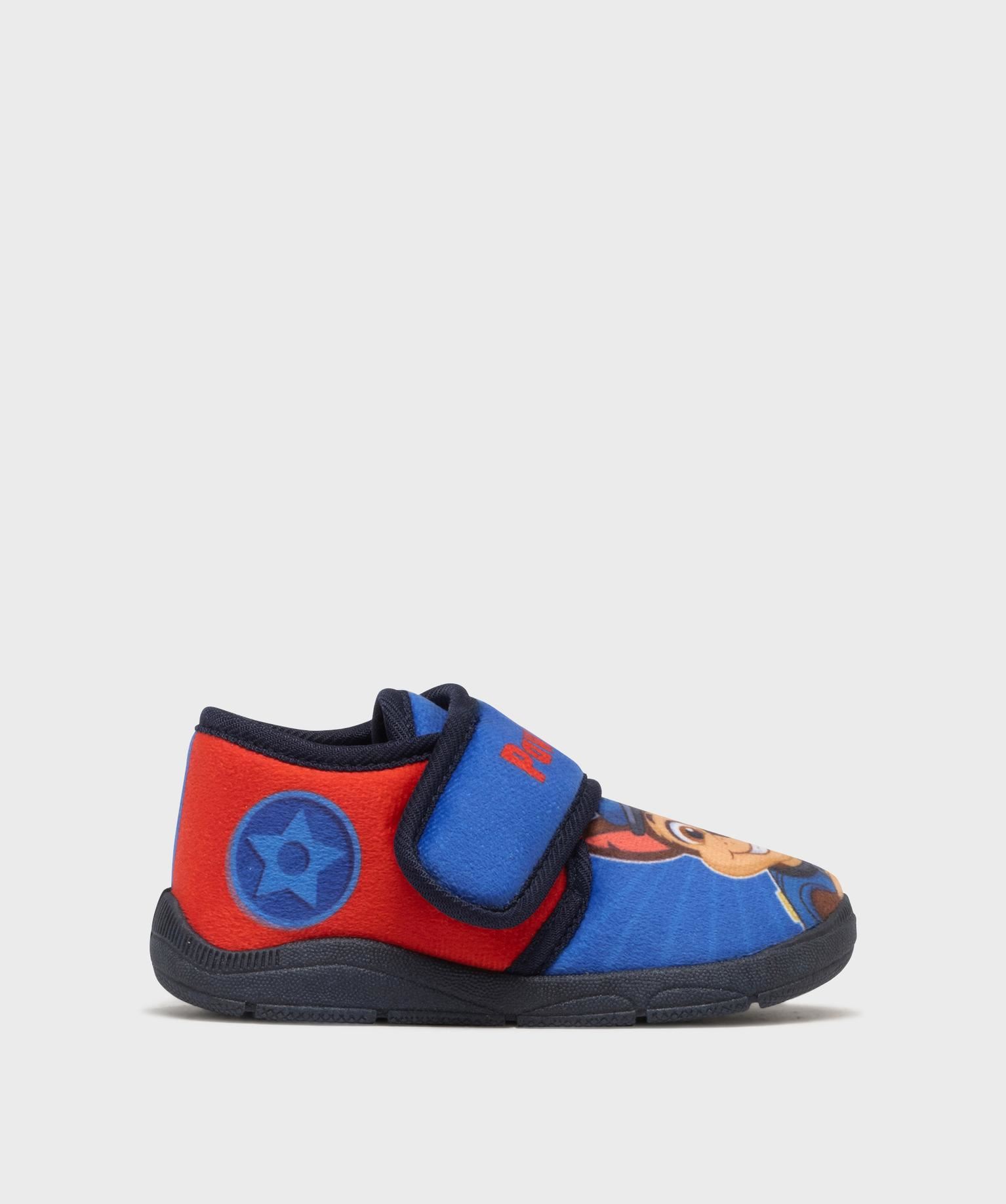 chaussons pantoufles imprimes garcon - la patpatrouille bleu standard