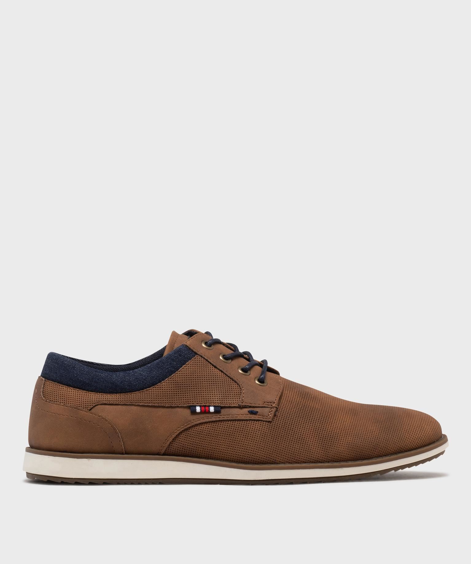 derbies texturees a detail jean semelle sport homme brun